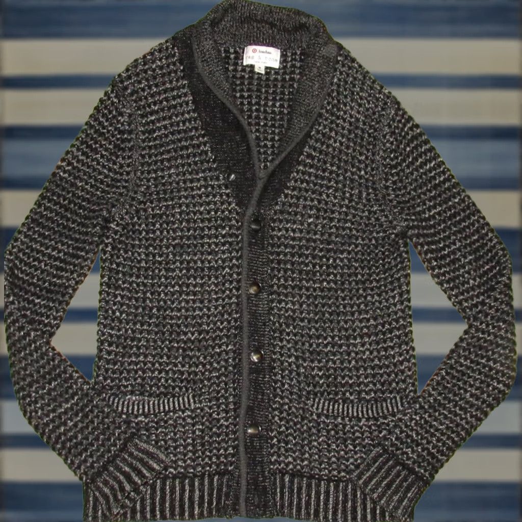 Rag & Bone RAG & BONE Cardigan Men Charcoal Grey Wool Blend Cardigan Sweater Medium Size US M / EU 48-50 / 2 - 1 Thumbnail