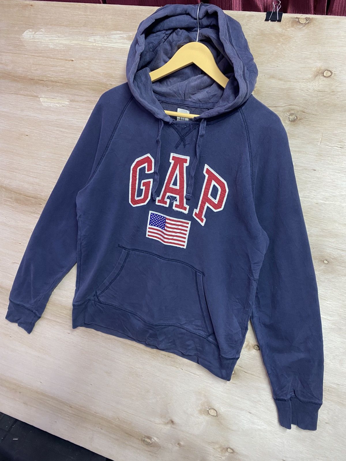Gap Vintage GAP Amarican flag hoodie Size US XL / EU 56 / 4 - 2 Thumbnail