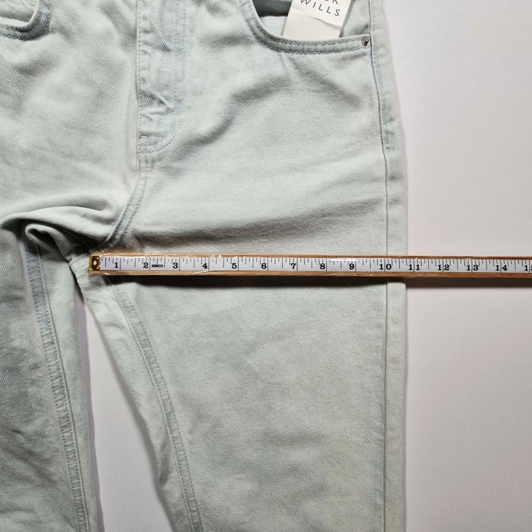 Jack Wills Jack Wills Jeans Blue 26 Regular 31in Inside Leg High Rise Straight Leg Denim Womens Maddison City Modern Logo Pockets 100% Cotton Size 24" / US 00 / IT 34 - 6 Thumbnail