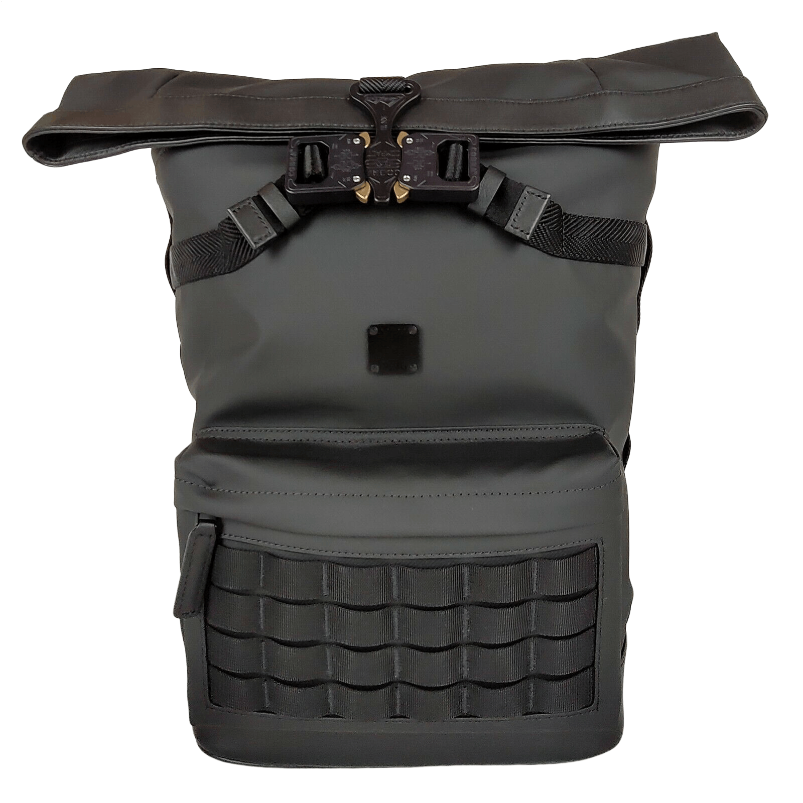 MCM Women's Black Canvas Nylon Medium Roll Top Backpack Size ONE SIZE - 1 Thumbnail