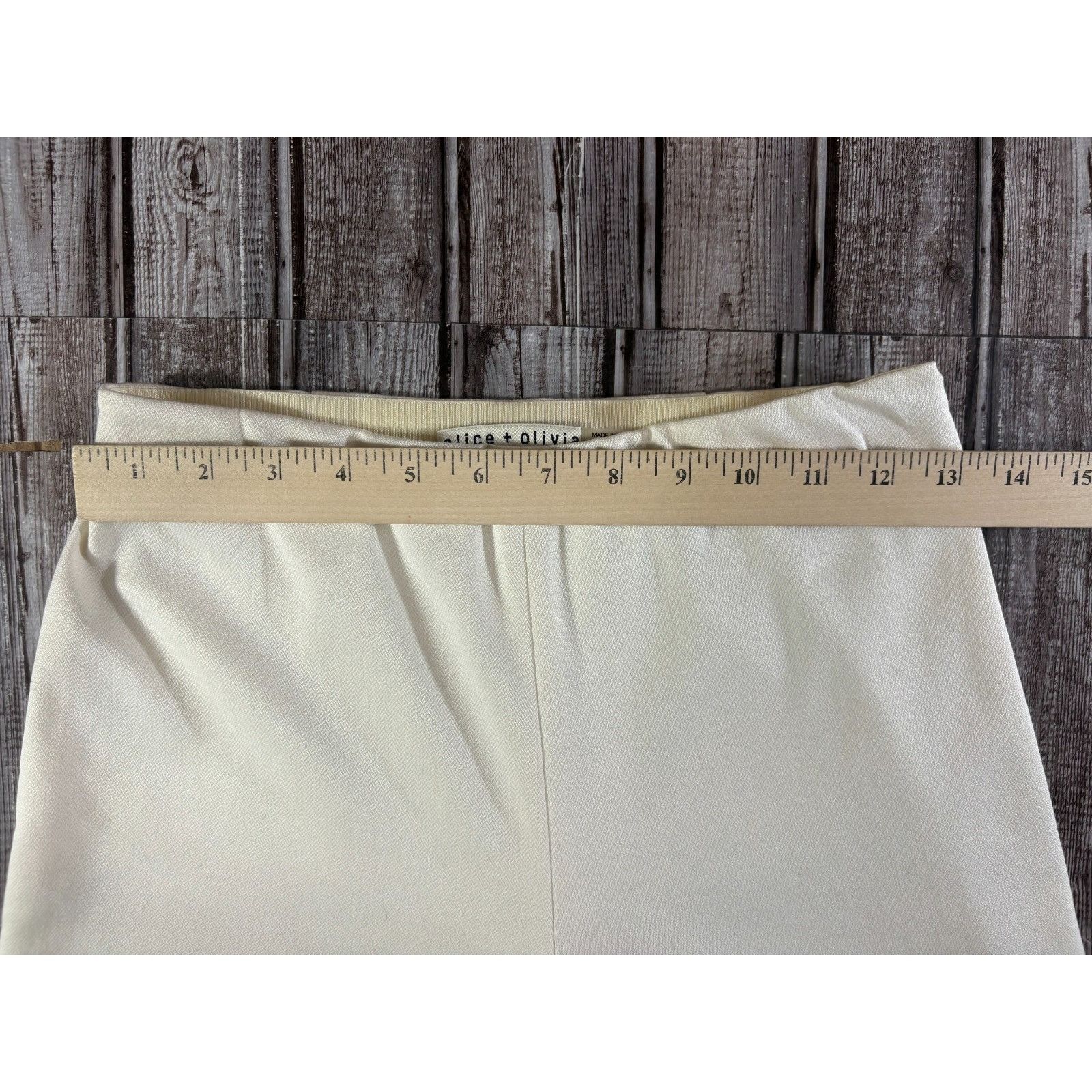 Alice + Olivia Alice + Olivia Lara Side Slit flared Pants size 2 color Ivor Size 26" / US 2 / IT 38 - 8 Thumbnail