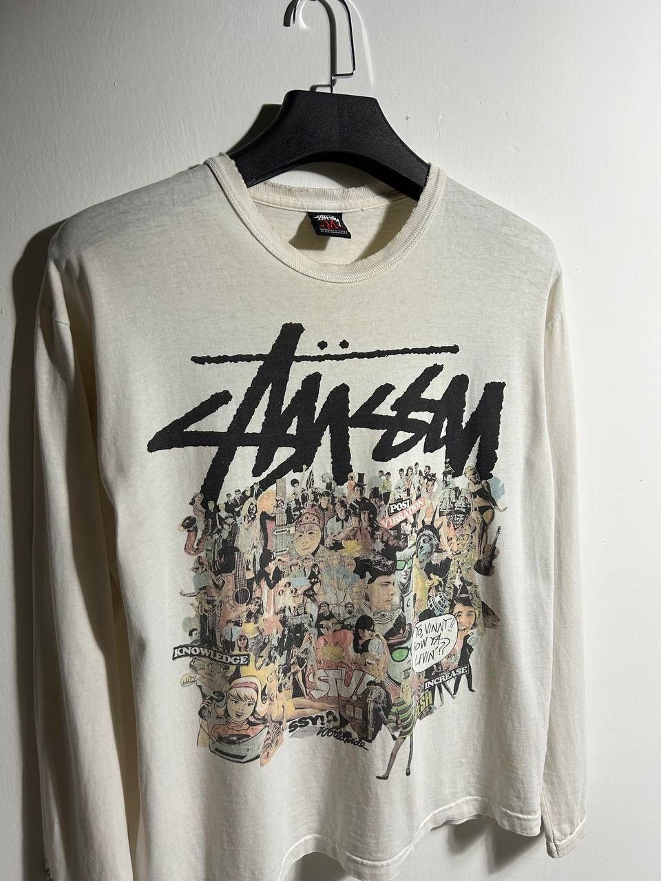 Stussy Vintage Distressed Stussy Yo Vinny! LS Shirt Size US M / EU 48-50 / 2 - 2 Thumbnail
