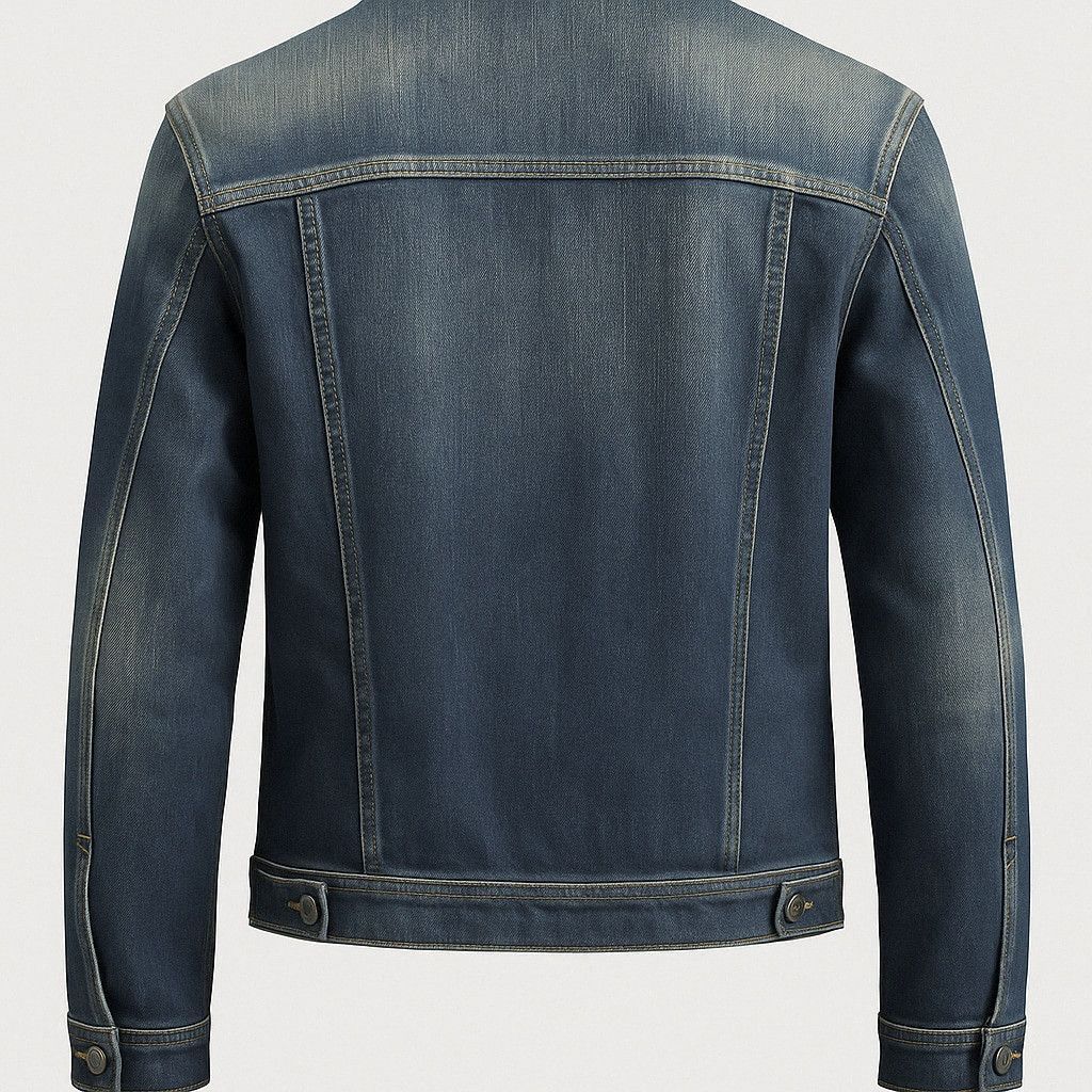 Armani Armani Indigo Denim Jacket w/ Plaid Lining – Size M (EU 50) Size L / US 10 / IT 46 - 4 Thumbnail