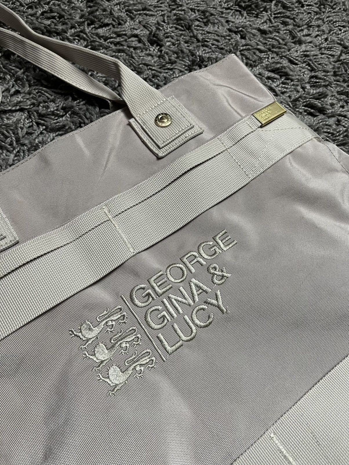 George Gina & Lucy George Gina & Lucy "TWOTO7" Nylon Tote Bag Beige Y2K Vintage Size ONE SIZE - 4 Thumbnail