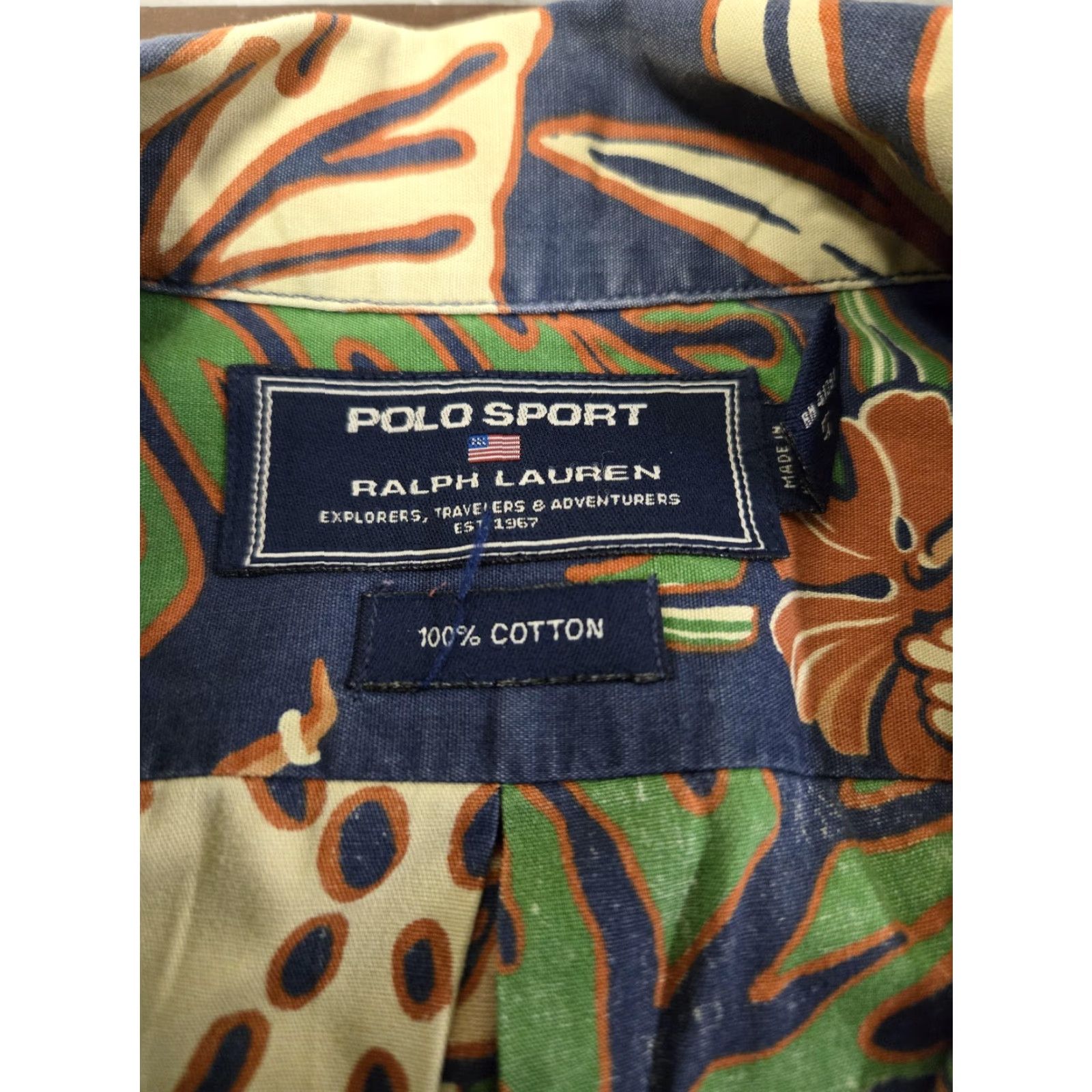 Polo Ralph Lauren Polo Ralph Lauren Shirt Mens XL Hawaiian Tropical Short Sleeve Button-Up Casual Beach Aloha Floral Blue Size US XL / EU 56 / 4 - 5 Thumbnail