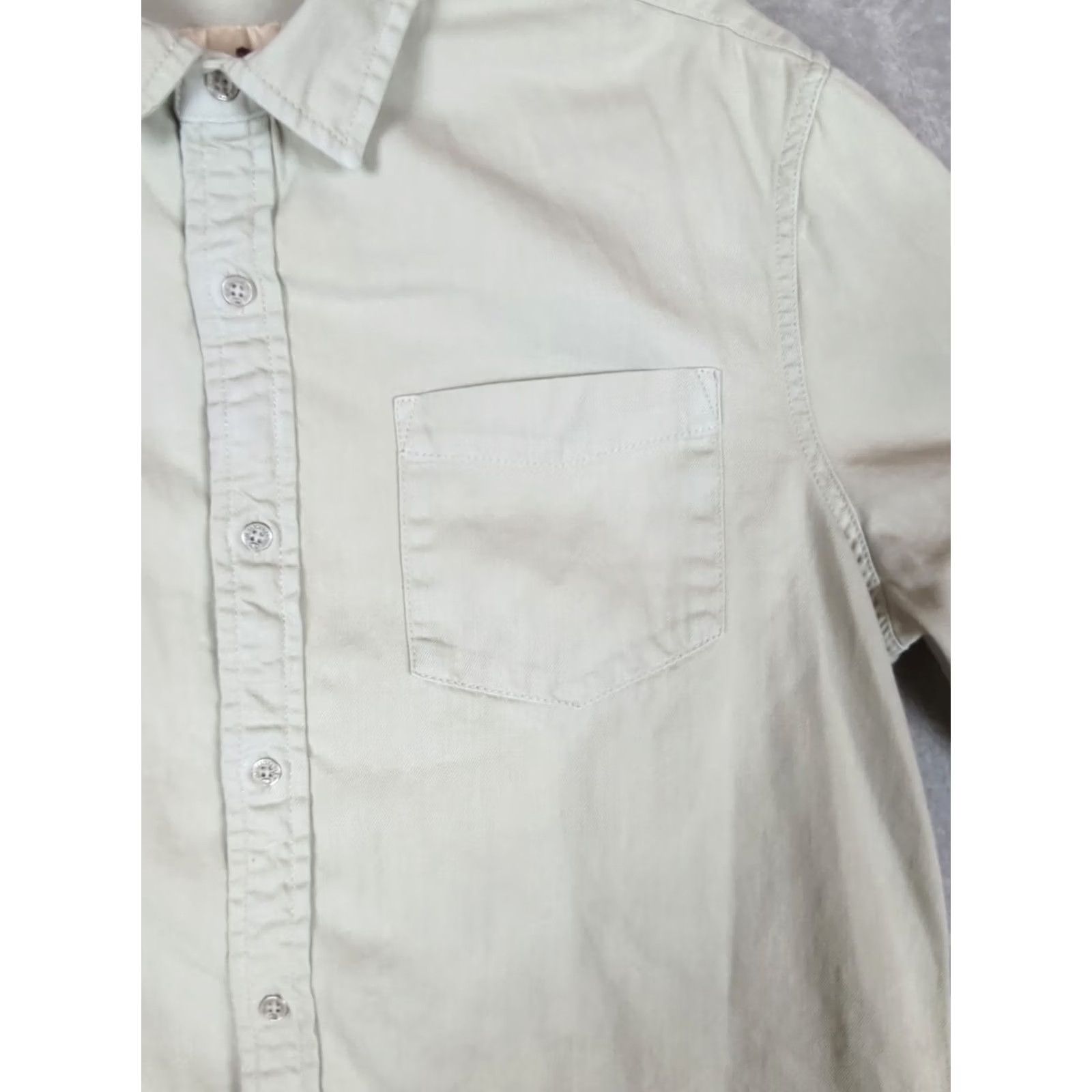 Vintage The Normal Brand Shirt Men XL Light Green Long Sleeve Button-Up Twill Cotton Casual Utility Outdoor Bre breathable Solid Size US XL / EU 56 / 4 - 2 Thumbnail