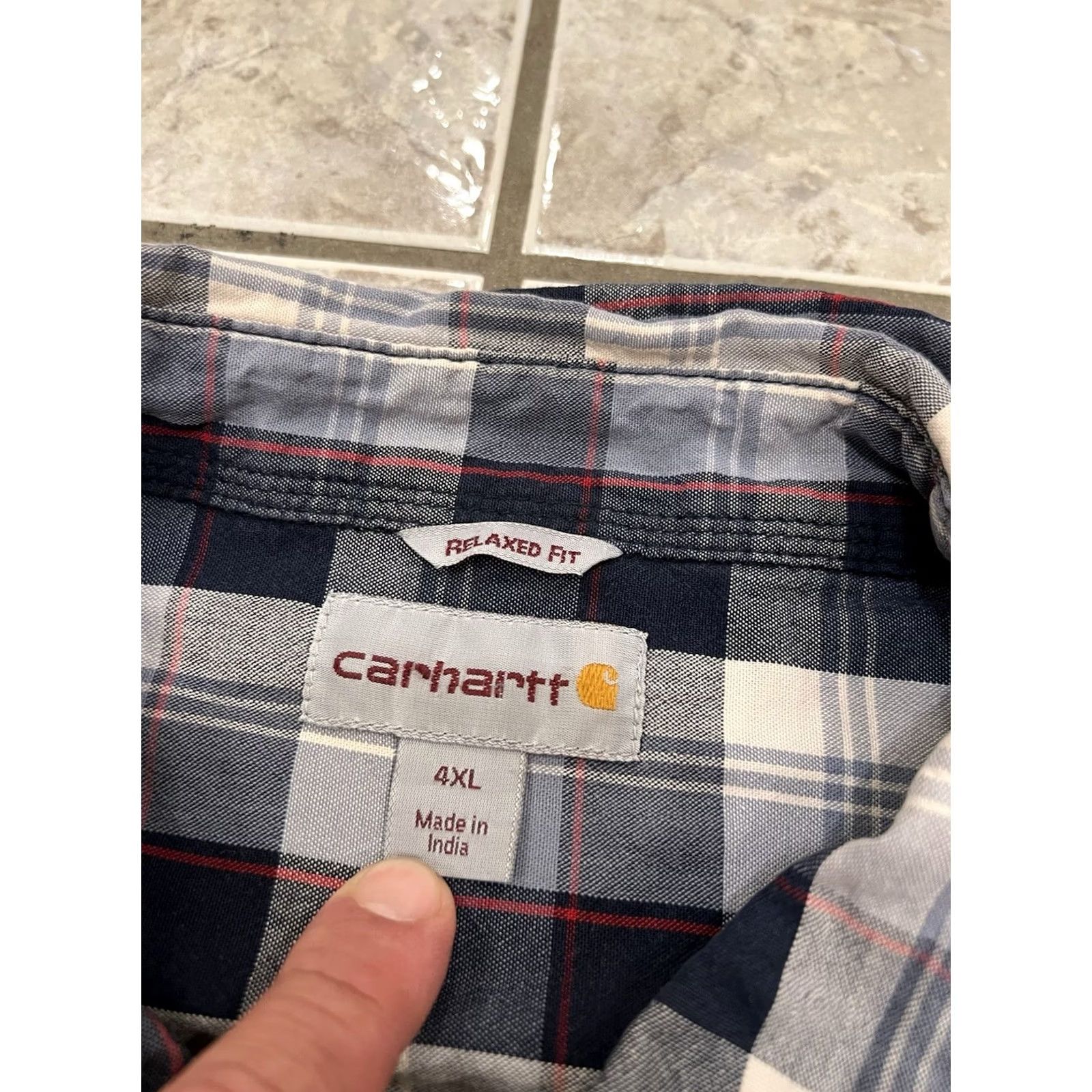 Carhartt Carhartt Shirt Mens 4XL Fort Plaid Relaxed Fit FLAWED Long Sleeve Work Utility Size US XXL / EU 58 / 5 - 4 Thumbnail
