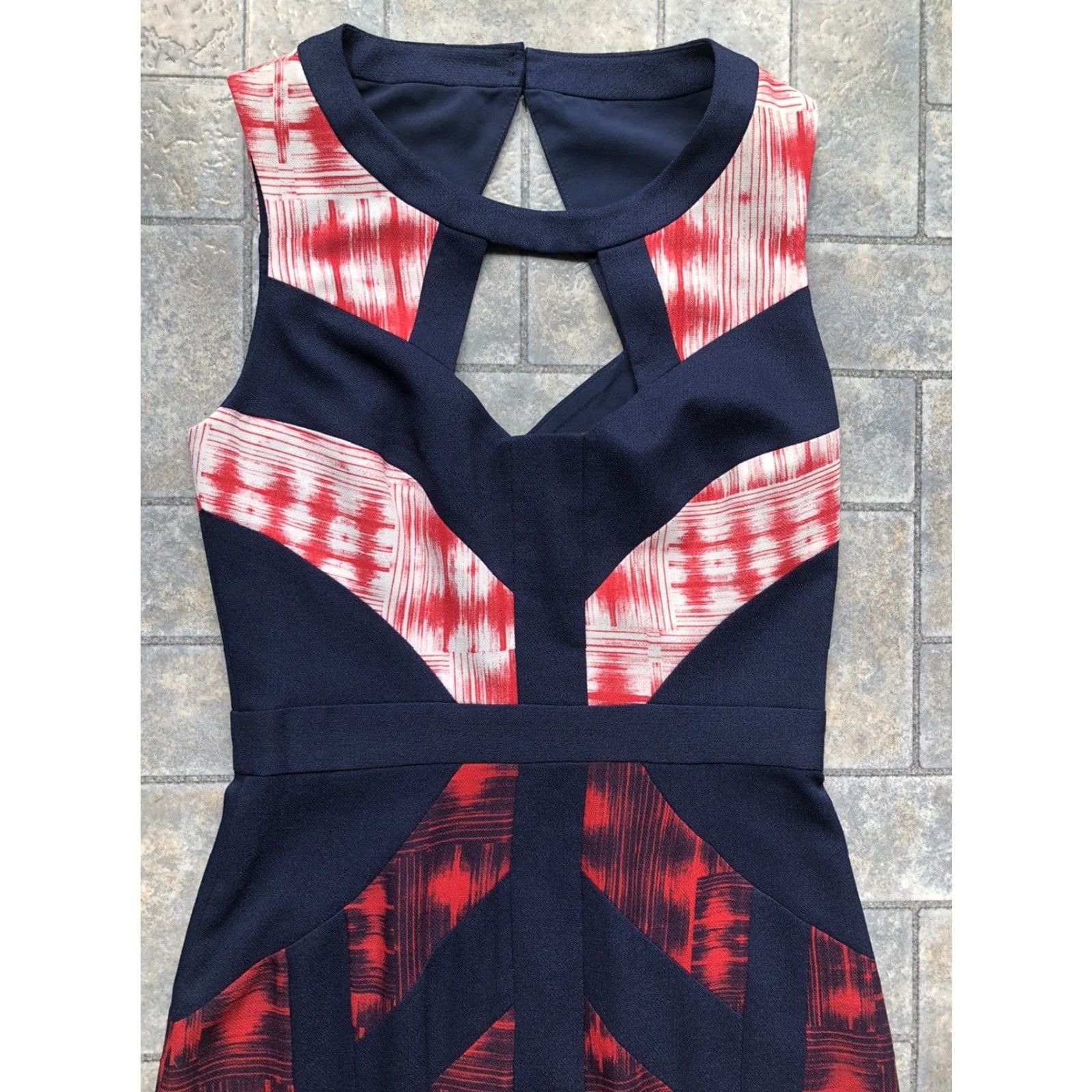 Bcbgmaxazria VINTAGE NWT BCBG Max Azria Dress Size 02 Sleeveless Red Pencil Dress Knee Length Zip 100% Polyester Womens Size XS / US 0-2 / IT 36-38 - 6 Thumbnail