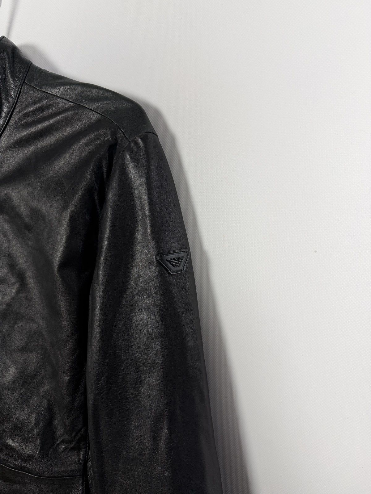 Emporio Armani Emporio Armani Leather Jacket Full Zip Biker Style Size 50 Size US S / EU 44-46 / 1 - 6 Thumbnail