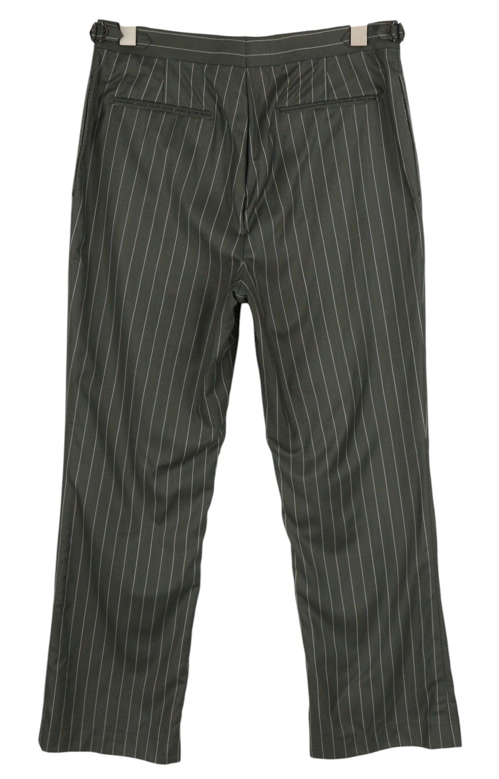 Suitsupply BRESCIA UK42L Grey Wool Silk Pinstripe Trousers 84339 Size 42L - 2 Thumbnail
