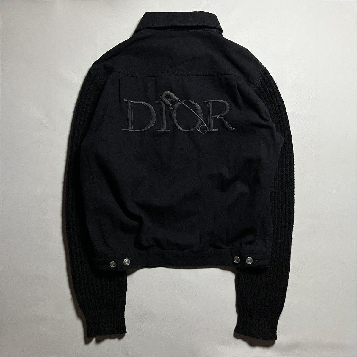 Dior Dior Judy Blame Pin Logo Denim Knitted Sleeves Jacket Size US S / EU 44-46 / 1 - 2 Thumbnail