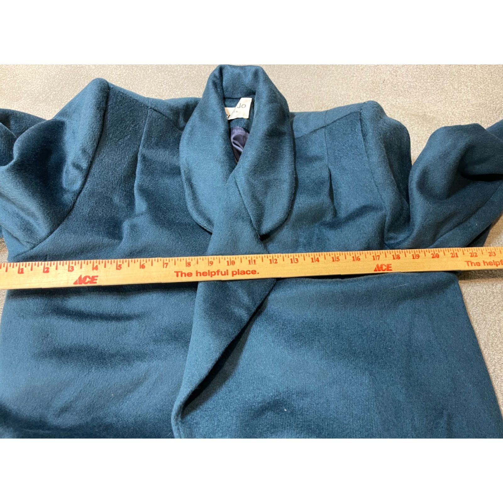 Vintage VINTAGE Cathy Jo Trench Coat Womens 42" Chest Teal Wool Blend Long Sleeve Button Pockets Collared 90s USA Fall Winter Spring Size M / US 6-8 / IT 42-44 - 4 Thumbnail