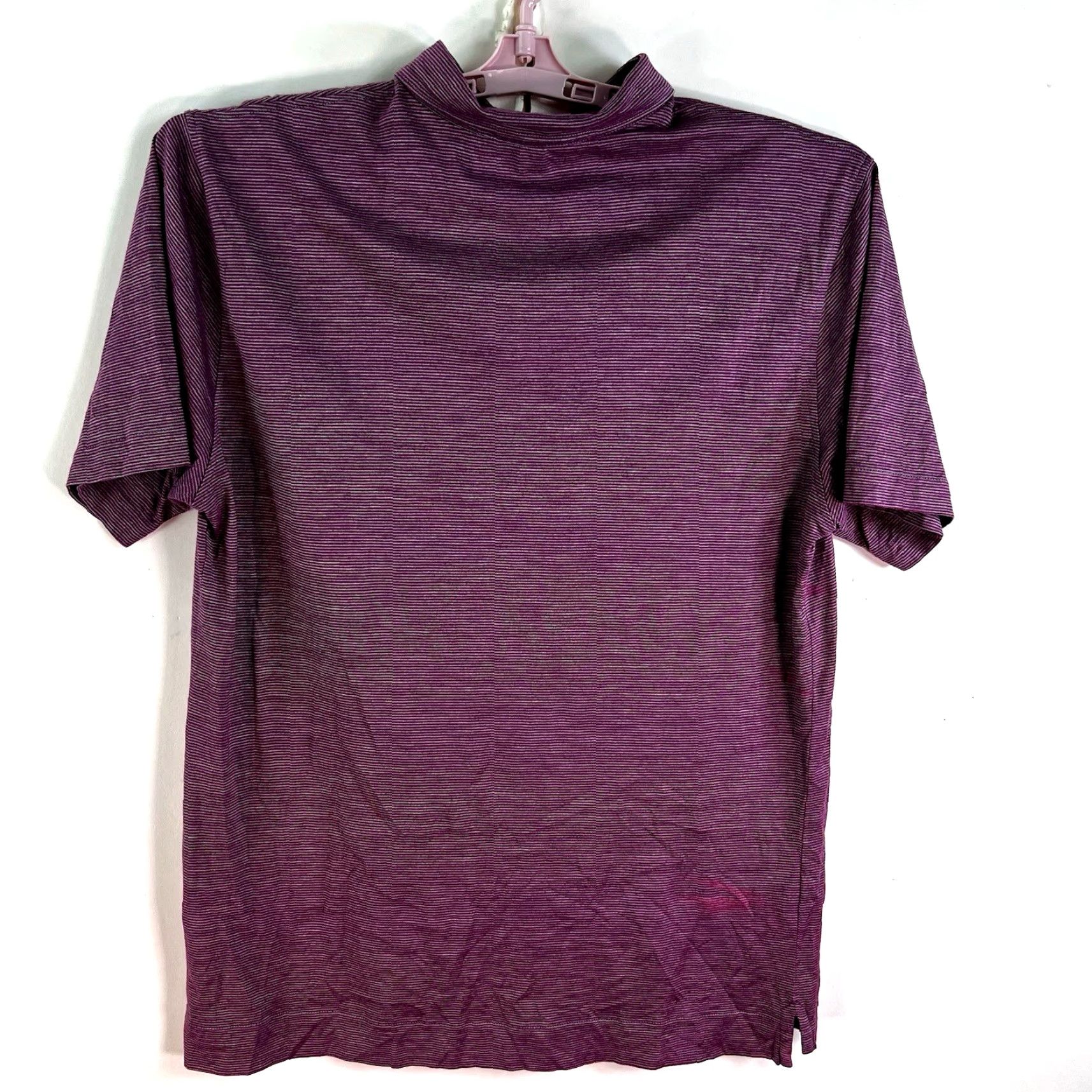 Peter Millar VINTAGE Peter Millar Polo Shirt Men Medium Purple Striped Silk Blend Short Sleeve Casual Size US M / EU 48-50 / 2 - 4 Thumbnail