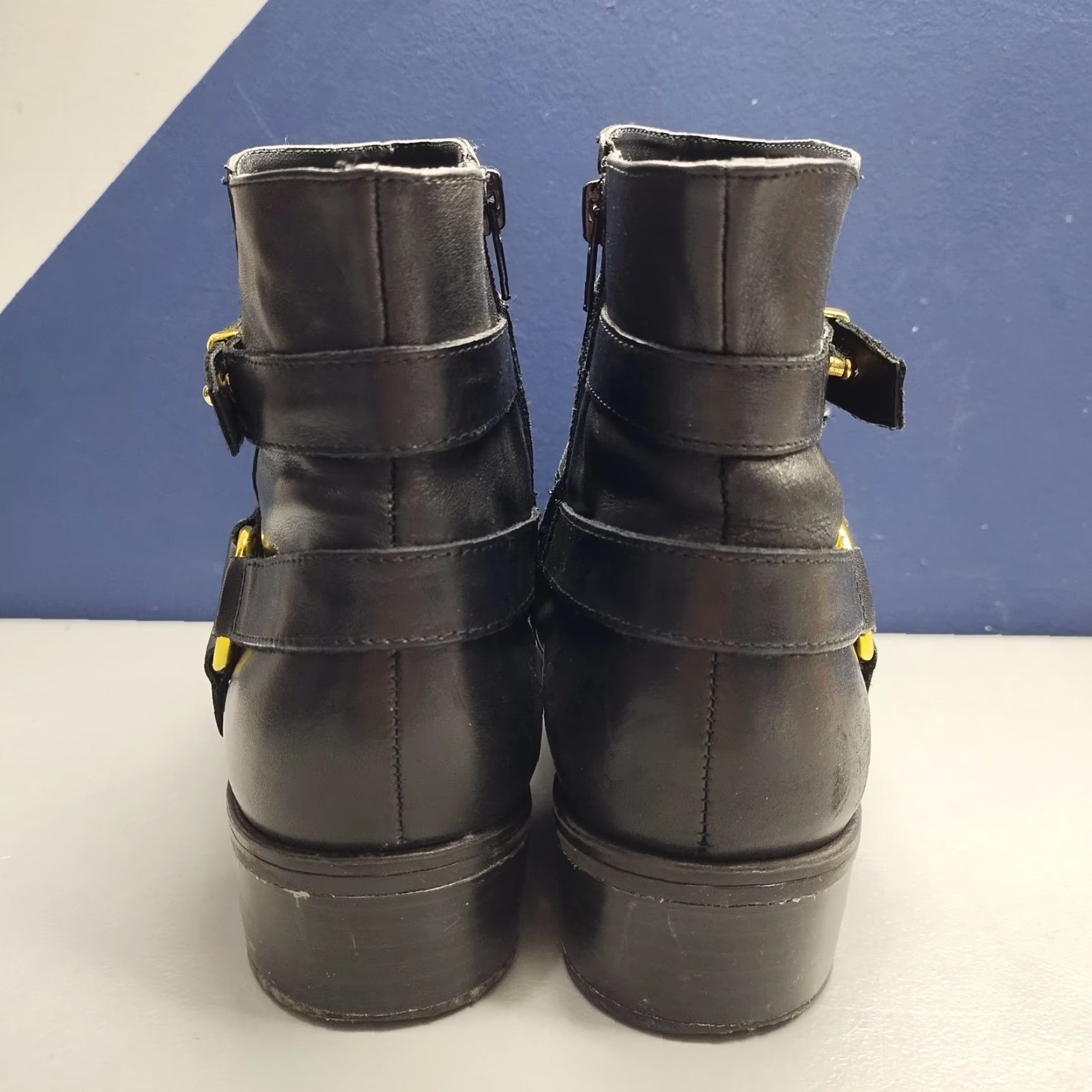 Ralph Lauren Ralph Lauren Margo Boot Women US 9.5B Black Leather Side Zip Buckle Strap Bootie Size US 10 / IT 40 - 5 Thumbnail