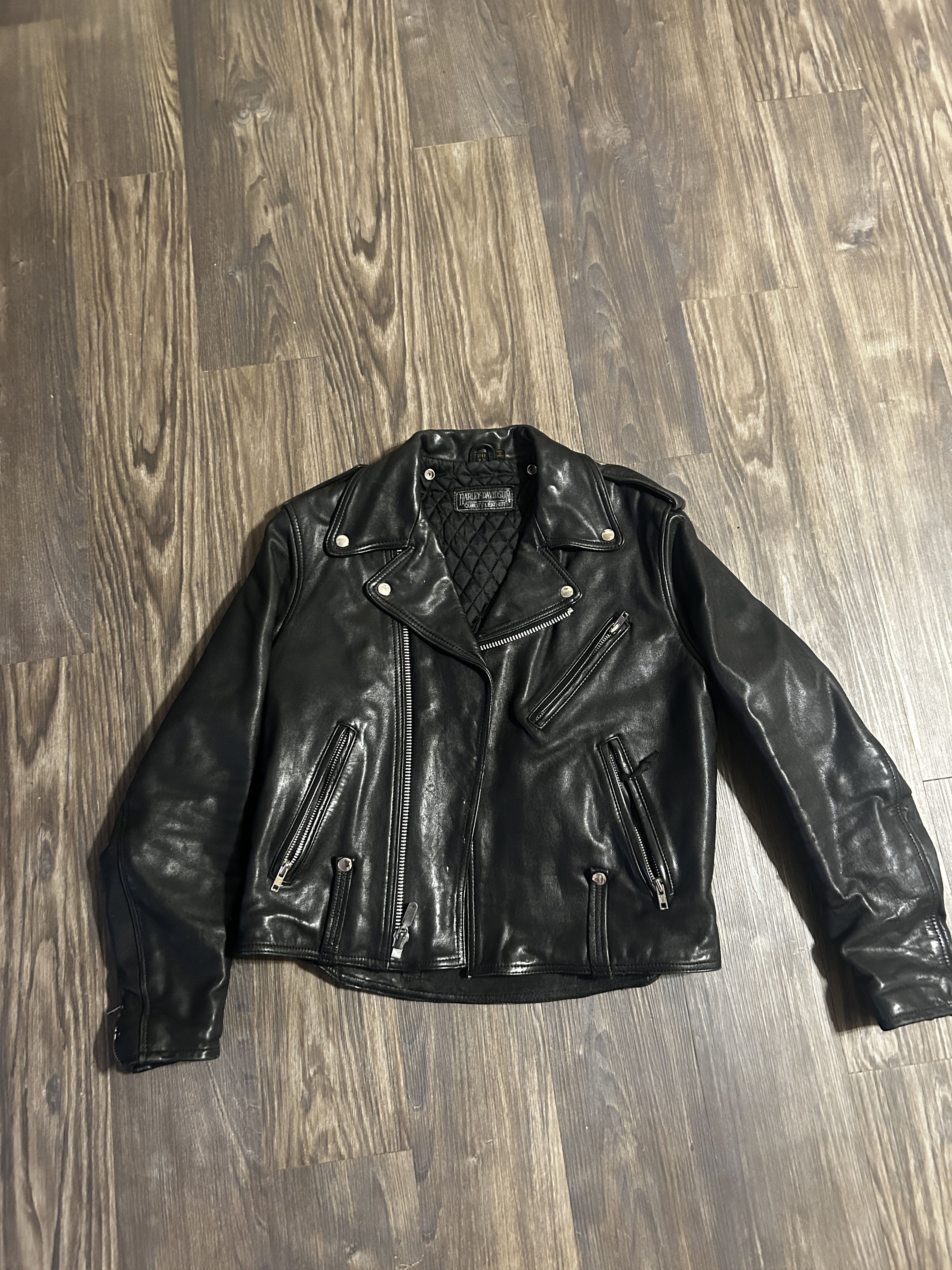 Harley Davidson Vintage Harley Davidson Leather Motorcycle Jacket Size US M / EU 48-50 / 2 - 1 Thumbnail