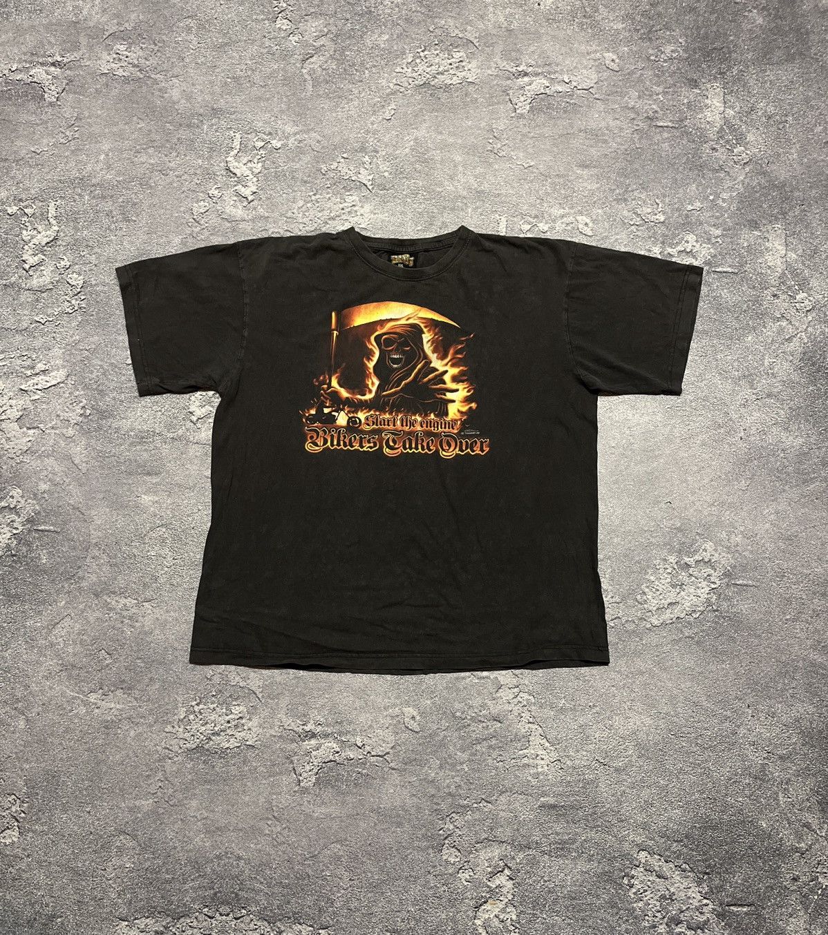 Vintage Vintage Y2K Grim Reaper Start the Engine Bikers Take Over Size US XXL / EU 58 / 5 - 1 Thumbnail