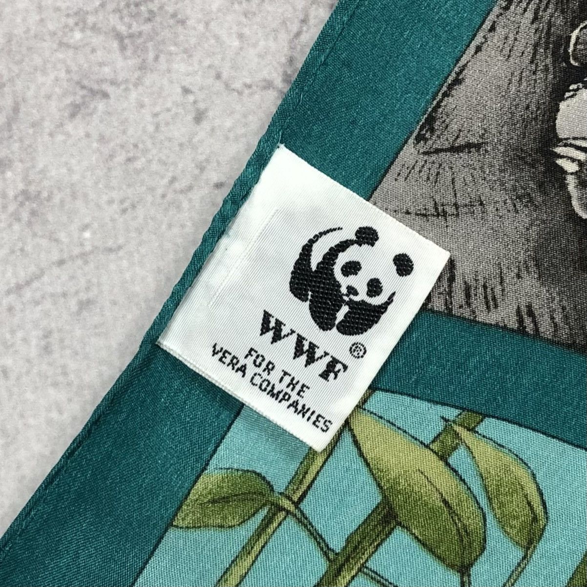 WWF 90s WWF Silk Japan Vera Companies Panda Scarf Wrap Size ONE SIZE - 3 Thumbnail
