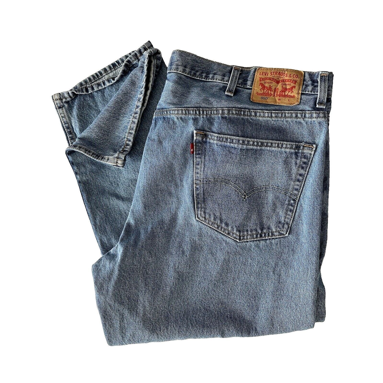 Levi's LEVIS 550 relaxed, 46x26 Medium Blue Wash,Cotton 2018 *CLEAN Size US 44 / EU 60 - 1 Thumbnail