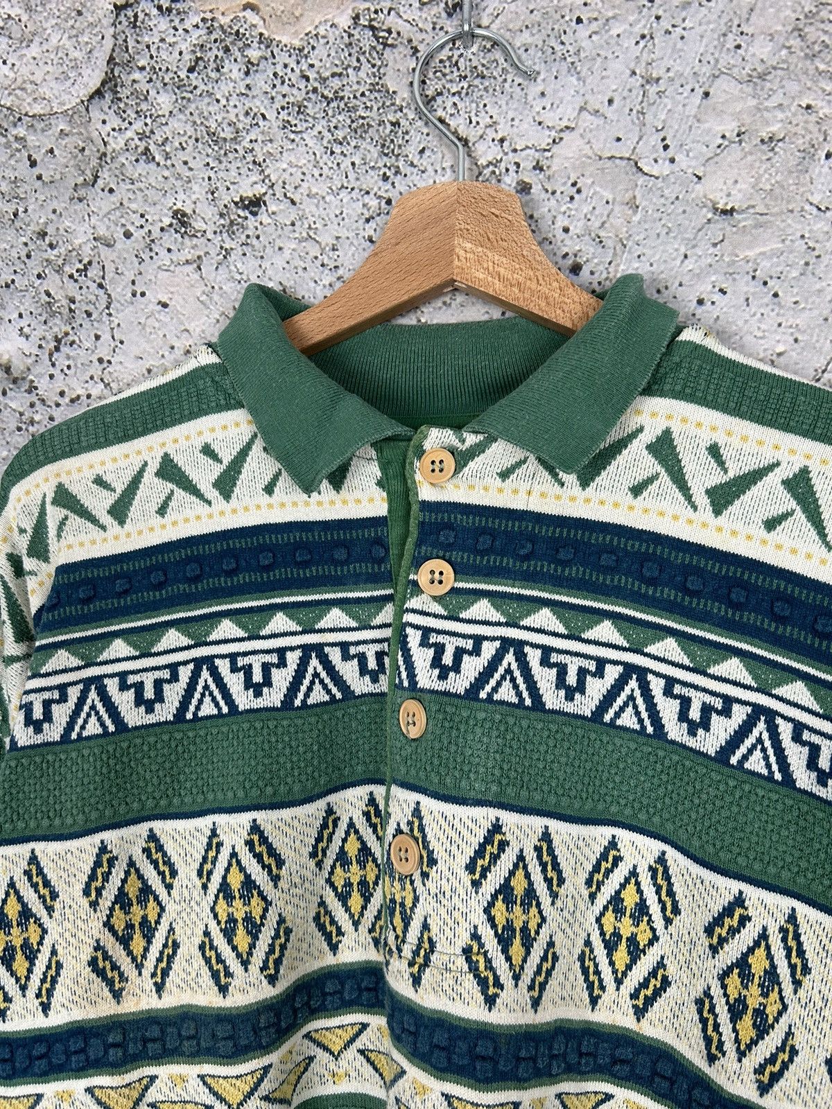 Vintage Vintage 90s Sweater Avantgarde Stripped Skate Rock Size US XL / EU 56 / 4 - 3 Thumbnail