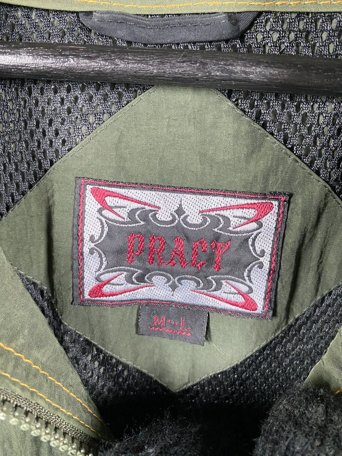 Japanese Brand Vintage PRACT Olive Green Hooded Pullover Jacket Anorak Size US L / EU 52-54 / 3 - 9 Thumbnail
