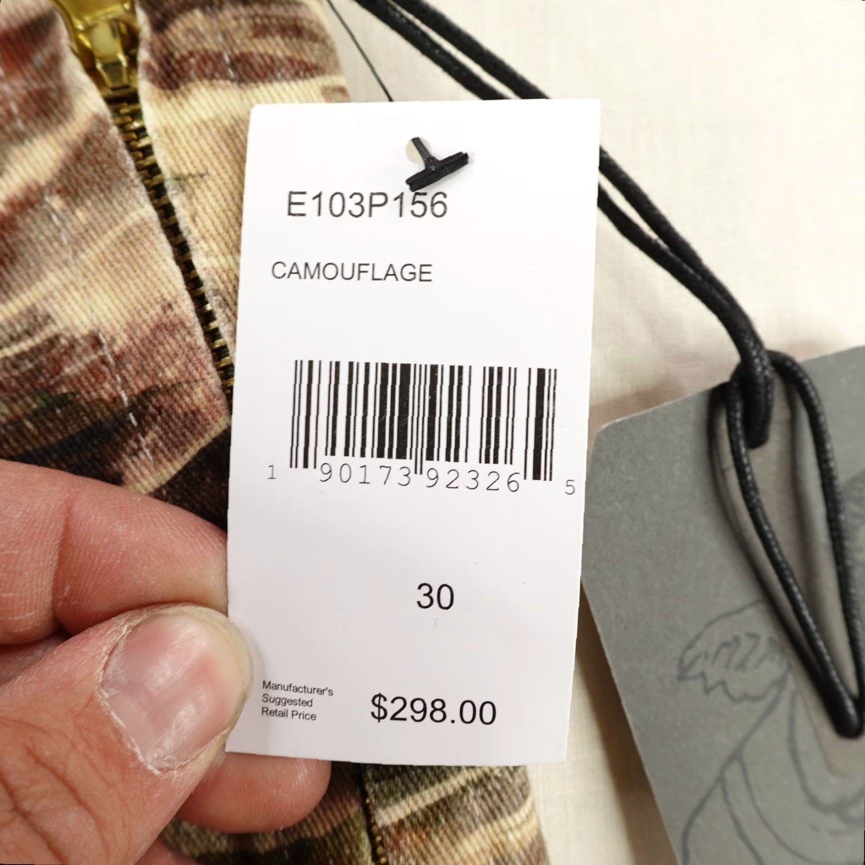 Prps PRPS Pants Mens 30 Camouflage Cargo Straight Leg Button Fly Cargo Jeans NEW 98 Size US 30 / EU 46 - 4 Thumbnail