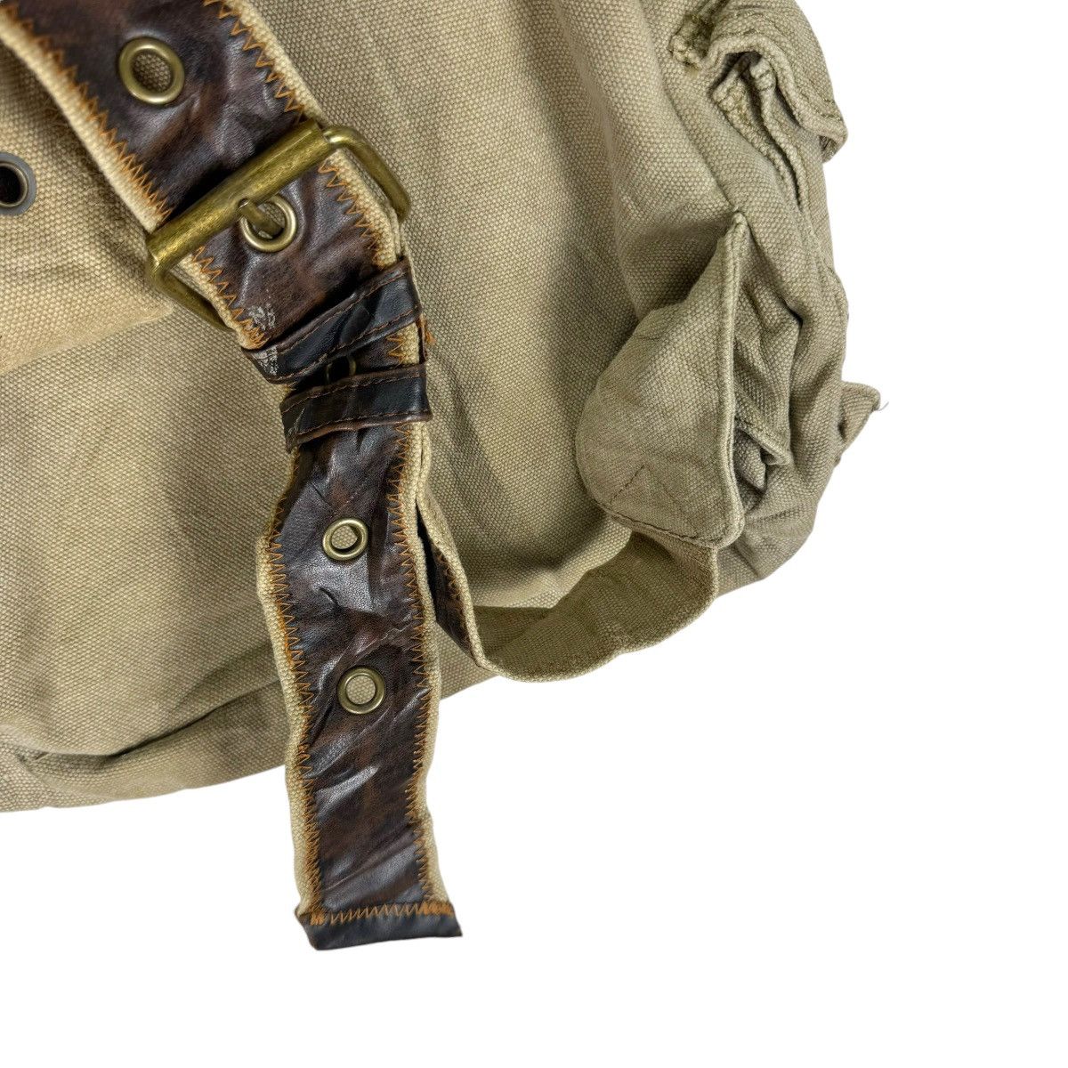 Japanese Brand 🌟GRAND STONE LEATHER PARTS MULTI POCKET SLING BAG Size ONE SIZE - 7 Thumbnail