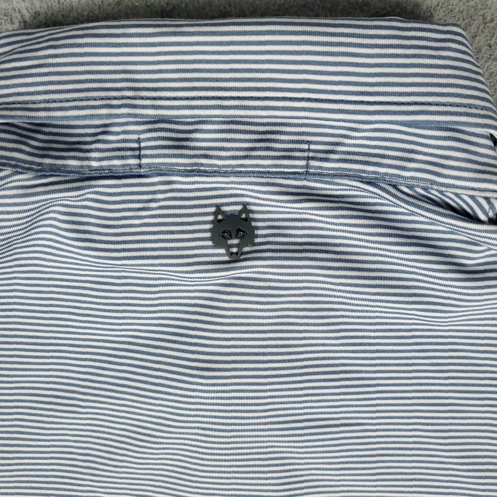 Vintage Greyson Polo Shirt Mens M Blue Gray Striped Wolf Golf Casual Short Sleeve Shirt Polo Mens Size US M / EU 48-50 / 2 - 4 Thumbnail