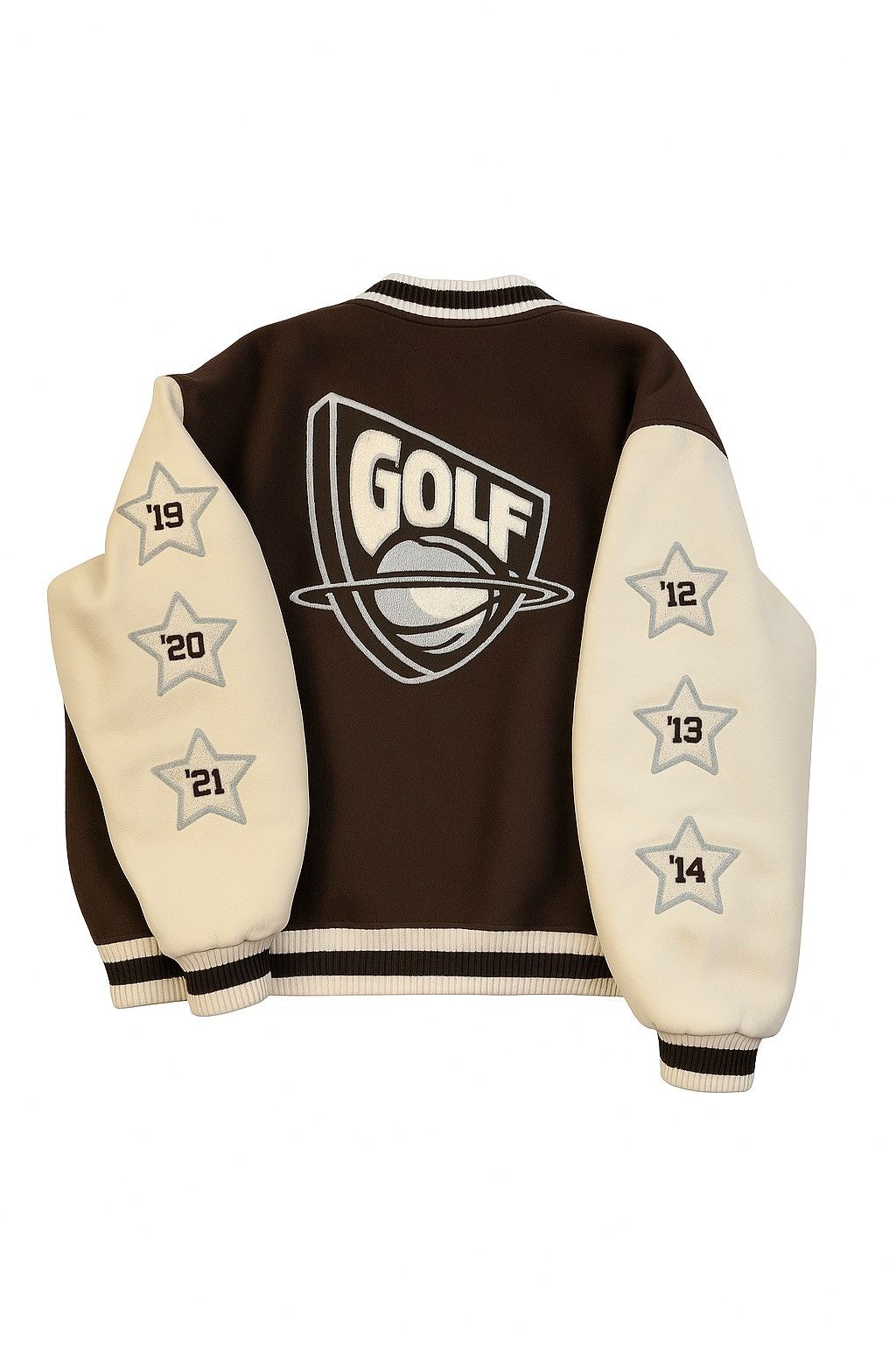 Tyler The Creator Golf Wang 2XL Varsity Brown/Cream Tyler Creator (19–21) Size US XXL / EU 58 / 5 - 1 Thumbnail