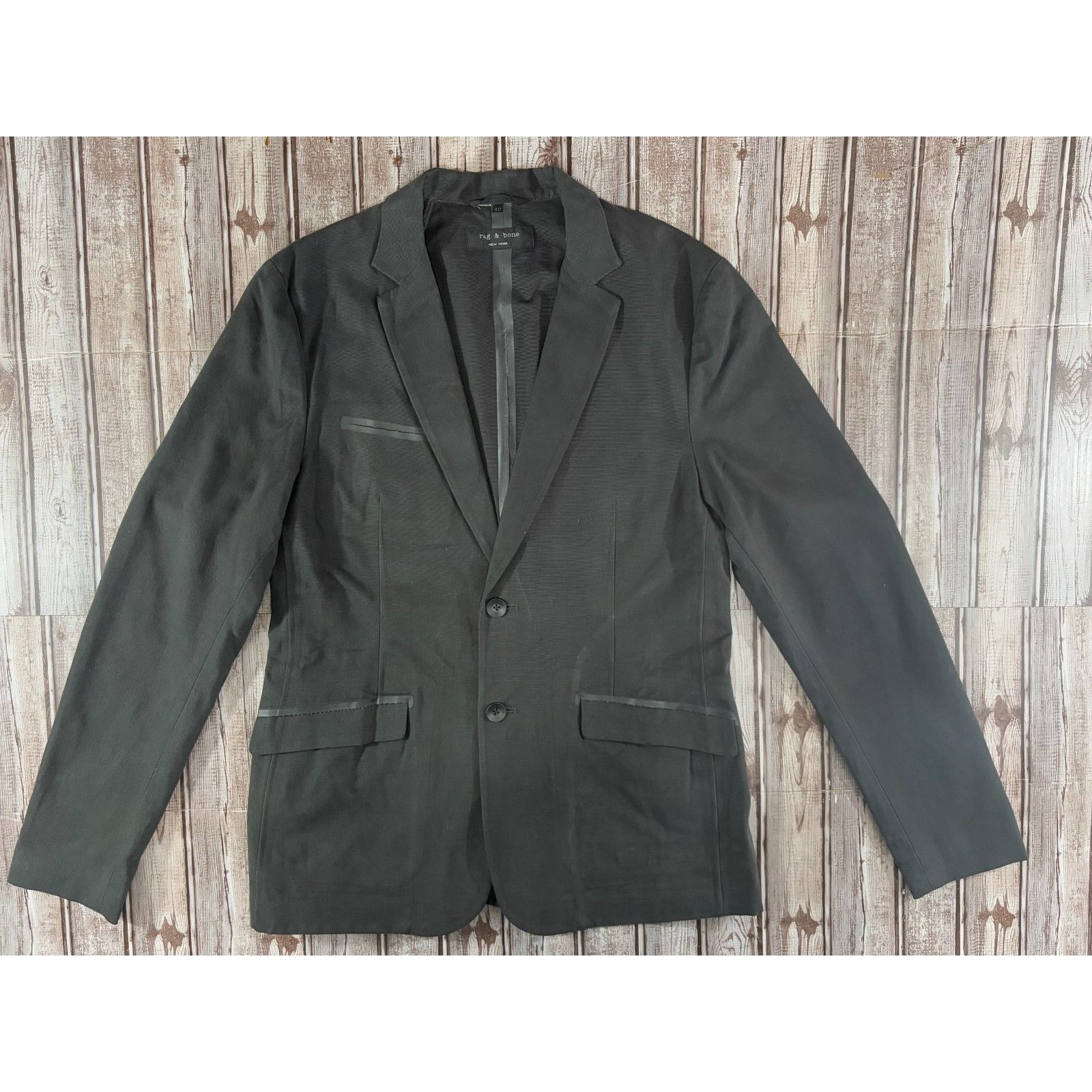 Rag & Bone Rag & Bone twill two buttons Blazer Sport Coat Sz 40 color b Size 40R - 1 Thumbnail