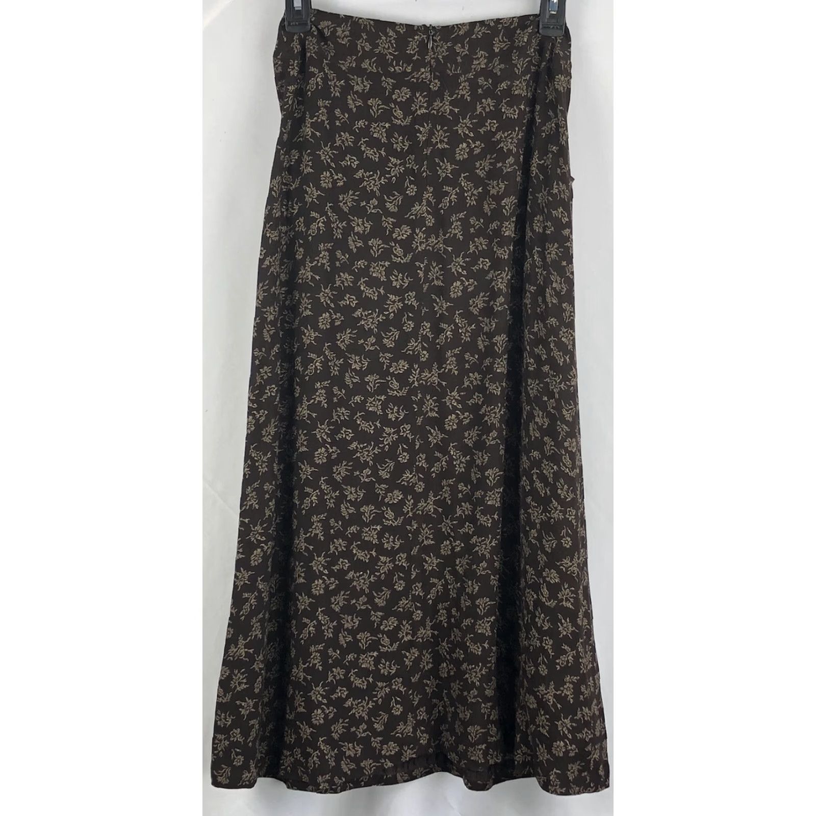 Jones New York VINTAGE Jones New York A-Line Midi Skirt 4P Brown Floral Bohemian Retro Workwear Womens Size 27" / US 4 / IT 40 - 2 Thumbnail