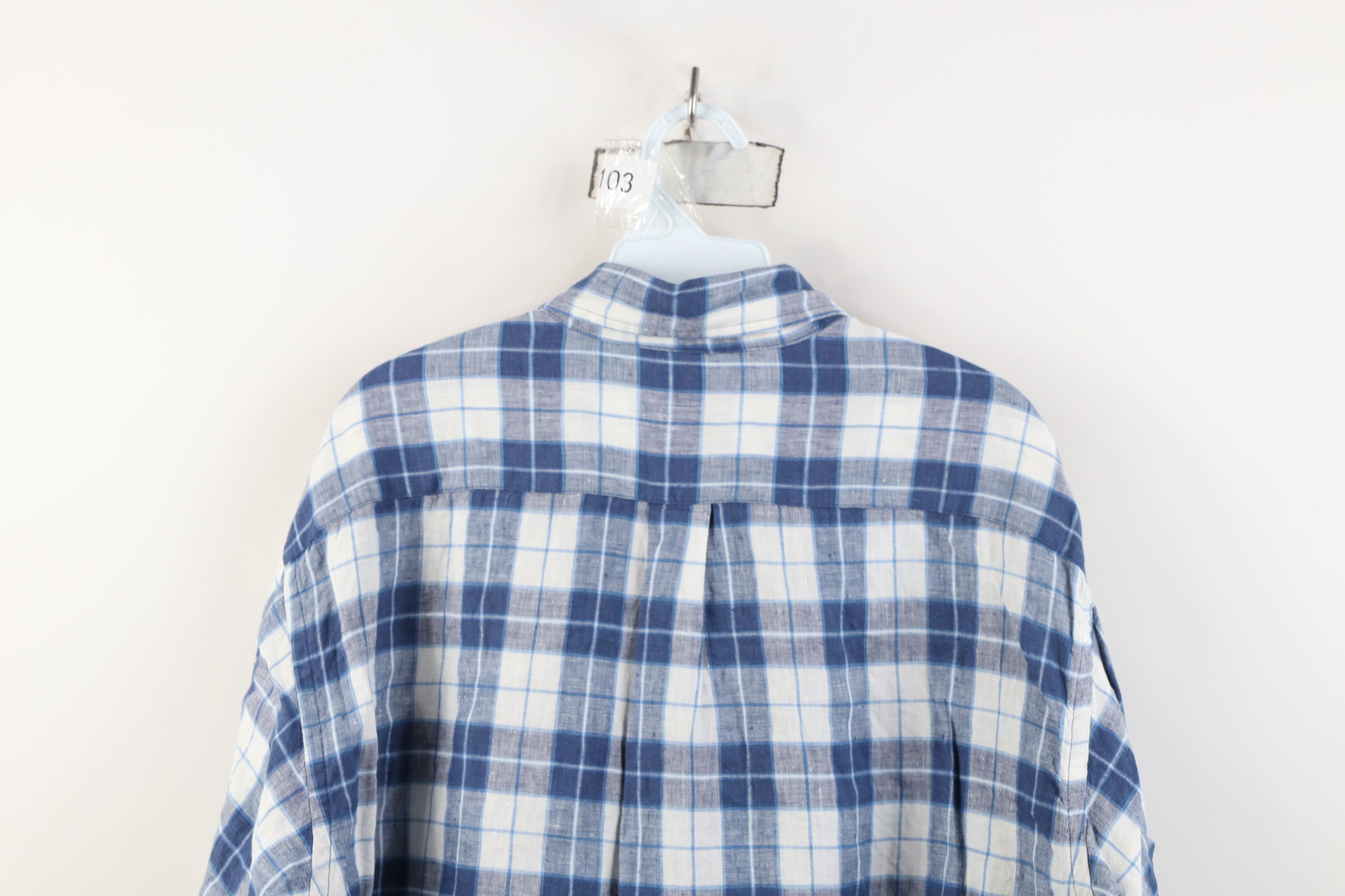 Brooks Brothers Vintage Brooks Brothers Linen Button Down Shirt Plaid OCBD Size US XL / EU 56 / 4 - 12 Thumbnail