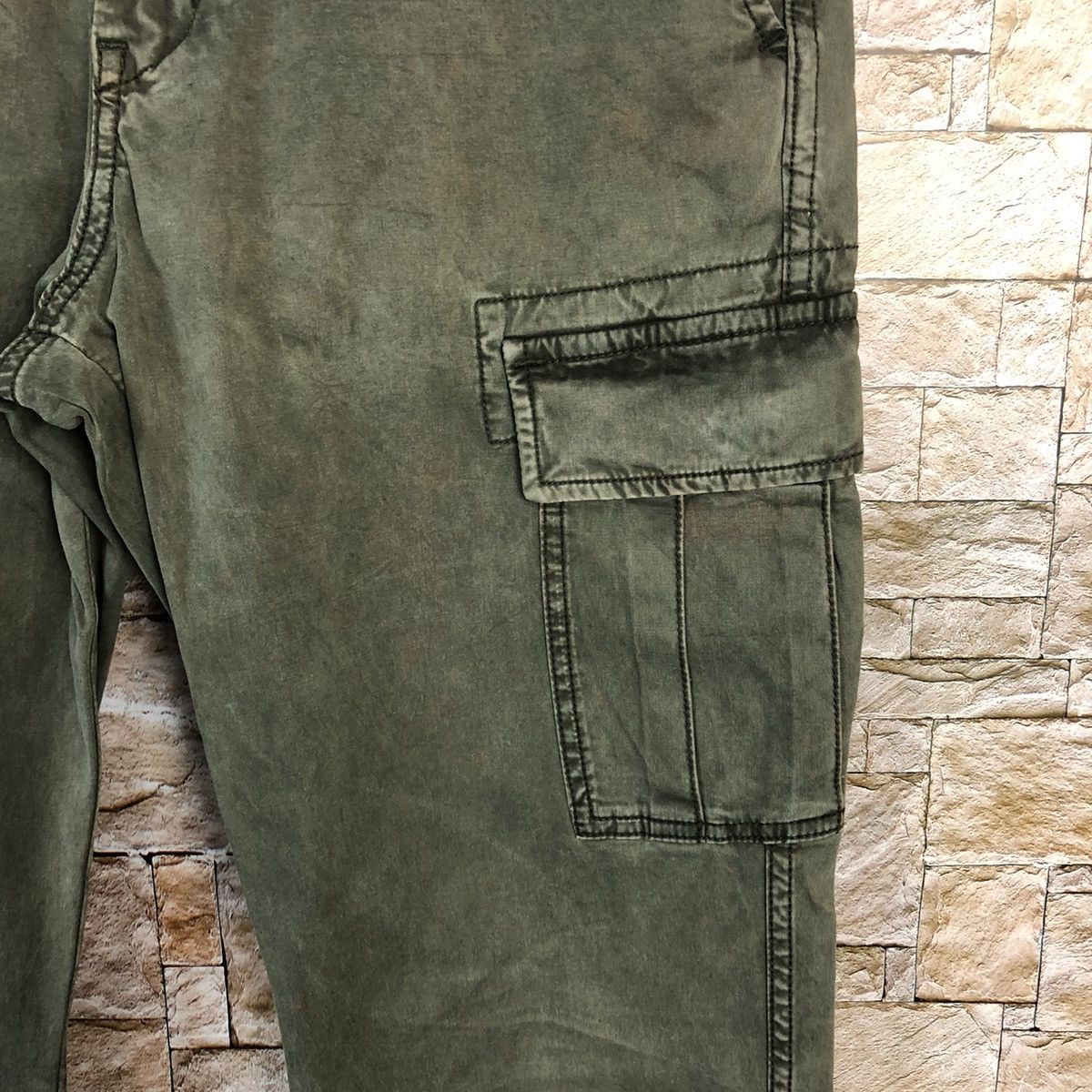 Faded Glory Uniqlo Green Cargo utility japan Multipocket Pants #A448 Size US 29 - 10 Thumbnail