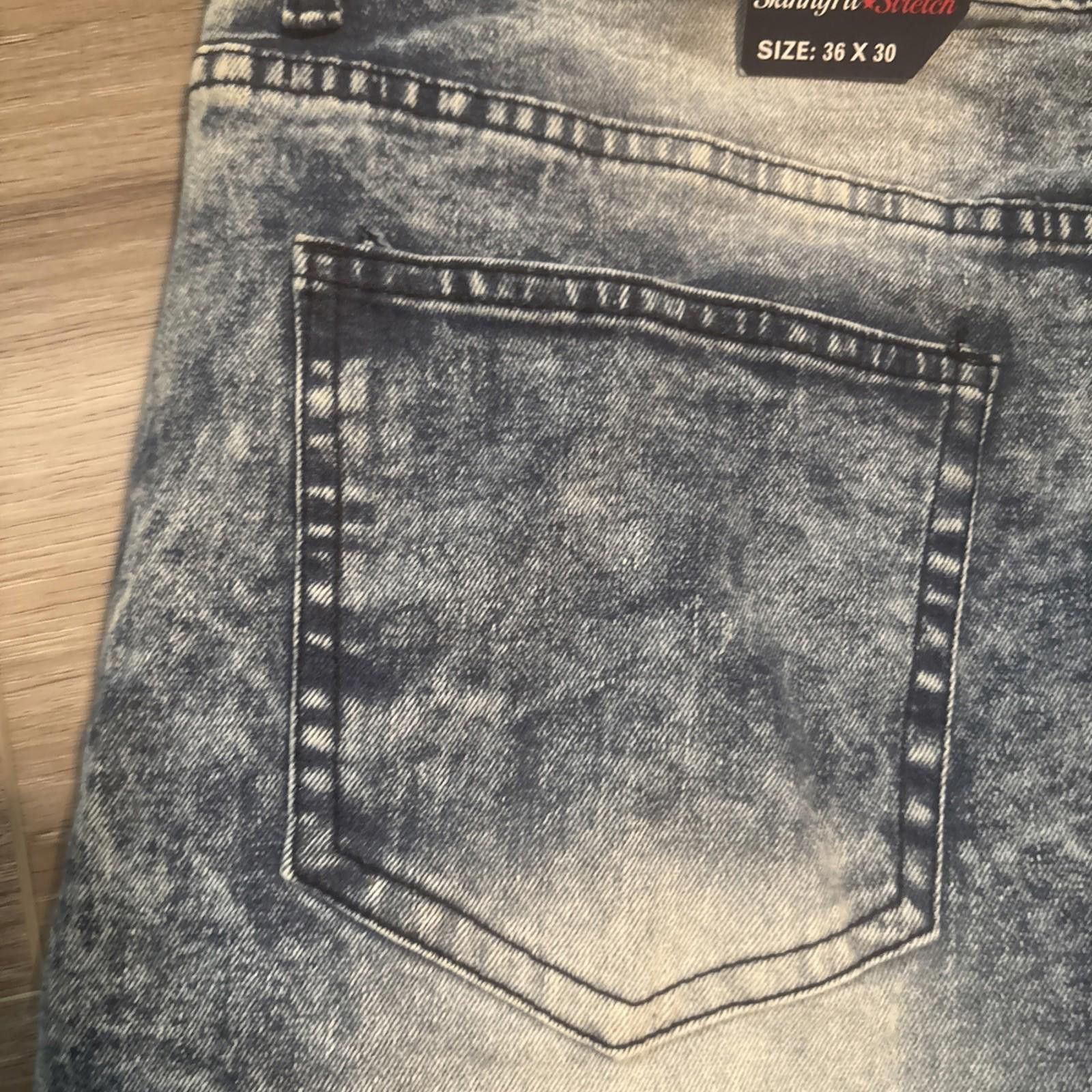 Phat Farm Phat Farm Jeans Slim Skinny Stretch Retro Moto NWT 36X30 Size 36" / US 14 / IT 50 - 8 Thumbnail