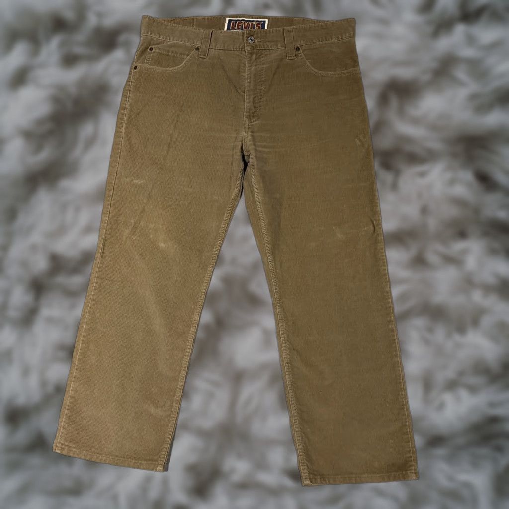 Levi's Levi's 549 Pants Men's 38x30 Brown Corduroy Jeans Straight leg Low Loose Mid Rise 5-Pocket Zip Wash Cotton Regular Inseam 30" (All Seasons) Mens Size US 38 / EU 54 - 1 Thumbnail