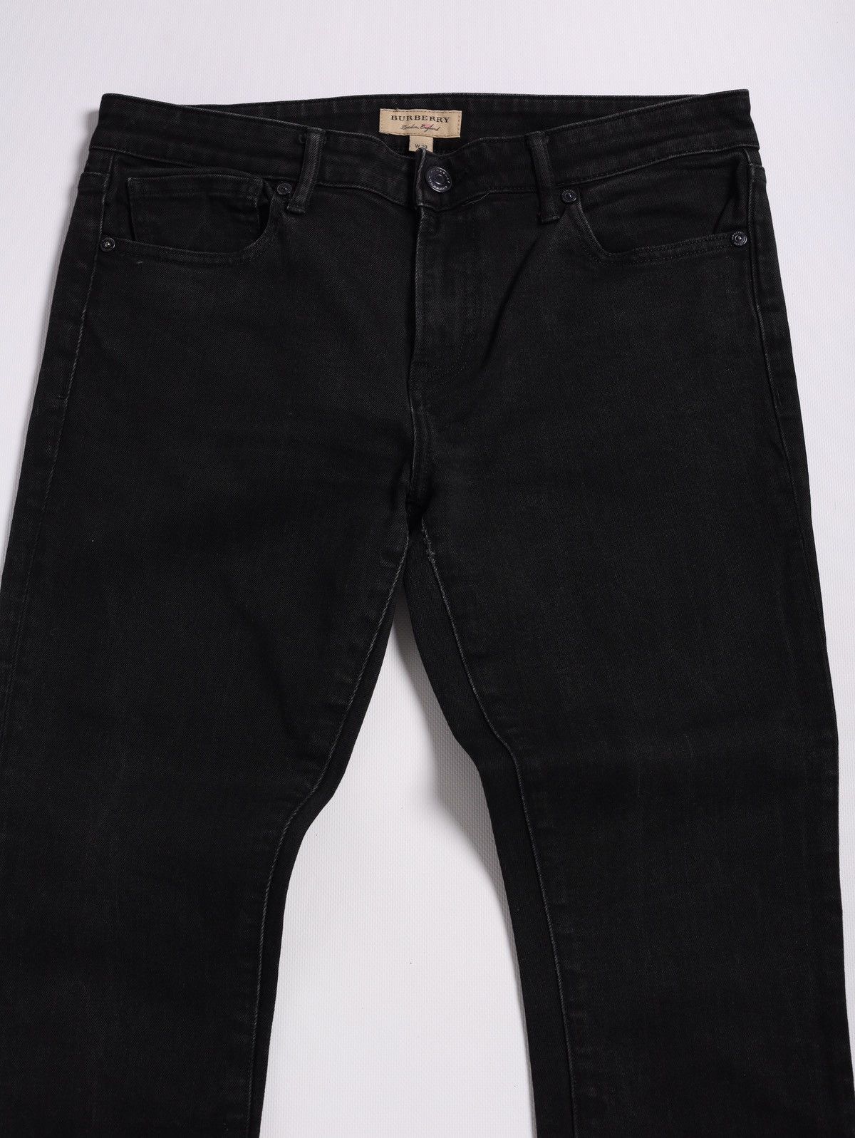 Burberry Burberry Selvedge Nova Check Denim Jeans Pants Black Size 29" - 4 Thumbnail