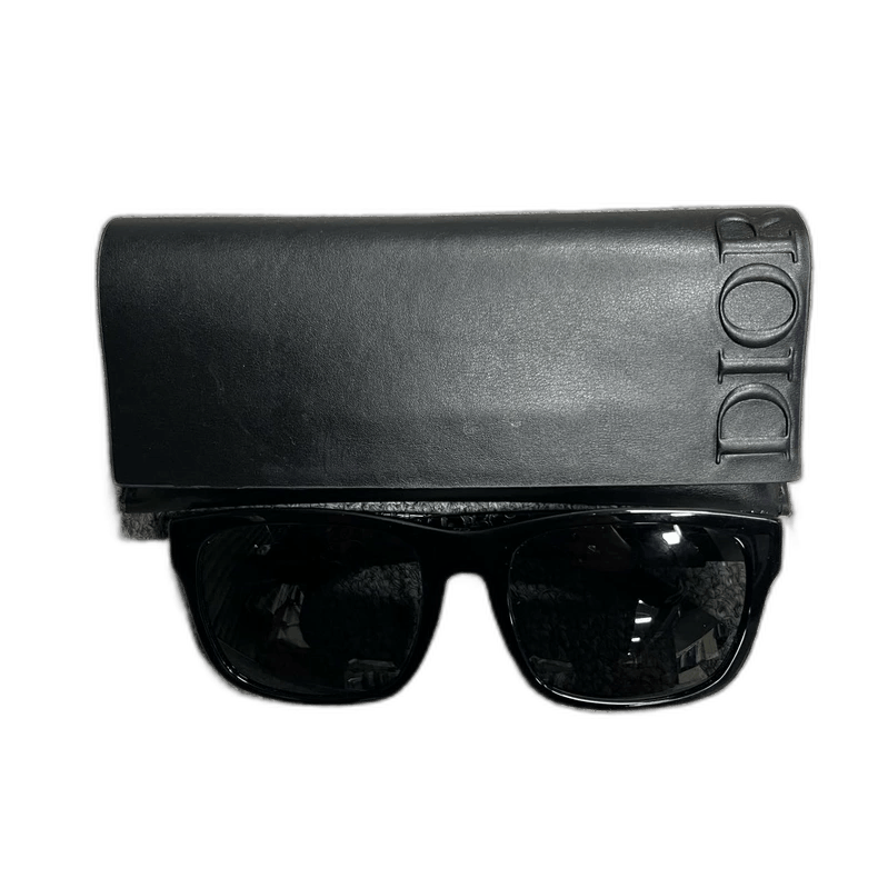 Dior Dior Black Pilot Style Sunglasses with Logo Size ONE SIZE - 1 Thumbnail