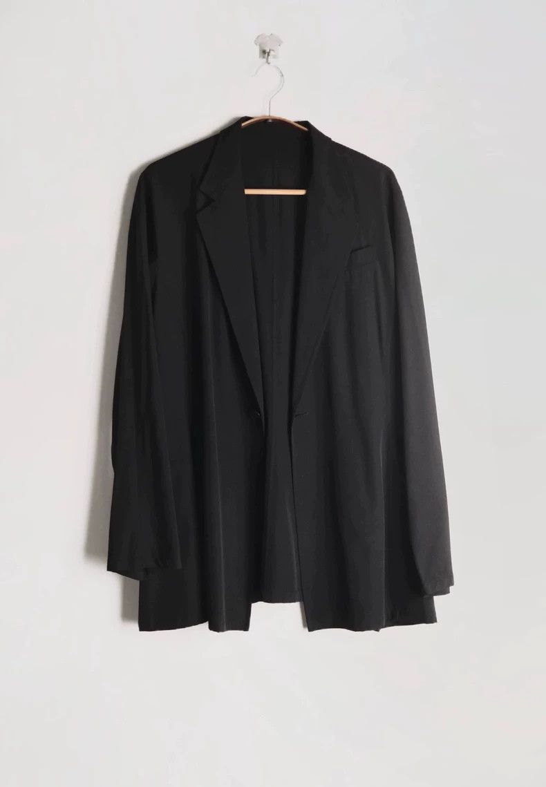 Yohji Yamamoto Yohji Yamamoto Yohji Yamamoto Black Jacket with Minimal We Size US S / EU 44-46 / 1 - 1 Thumbnail