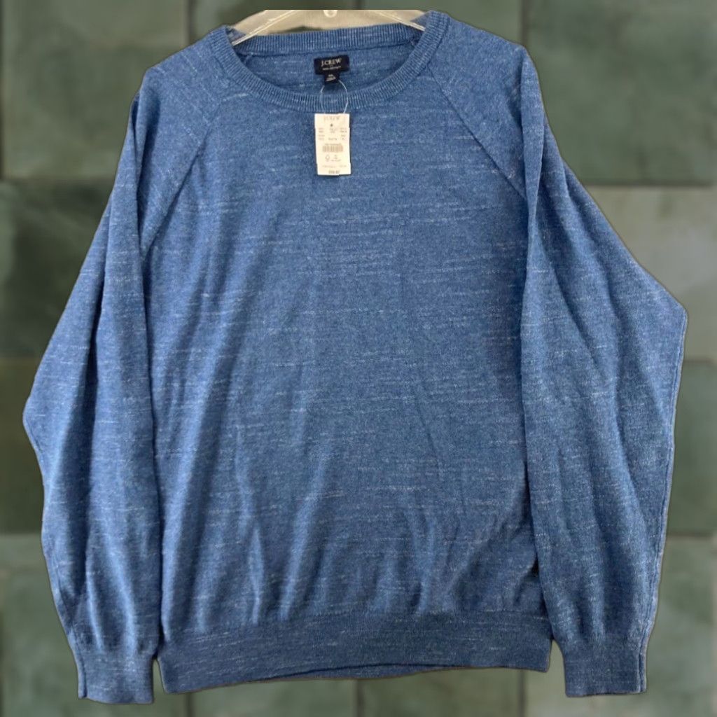 J.Crew Mens J Crew Sweater Blue Cotton XL Extra Large Size US XL / EU 56 / 4 - 1 Thumbnail