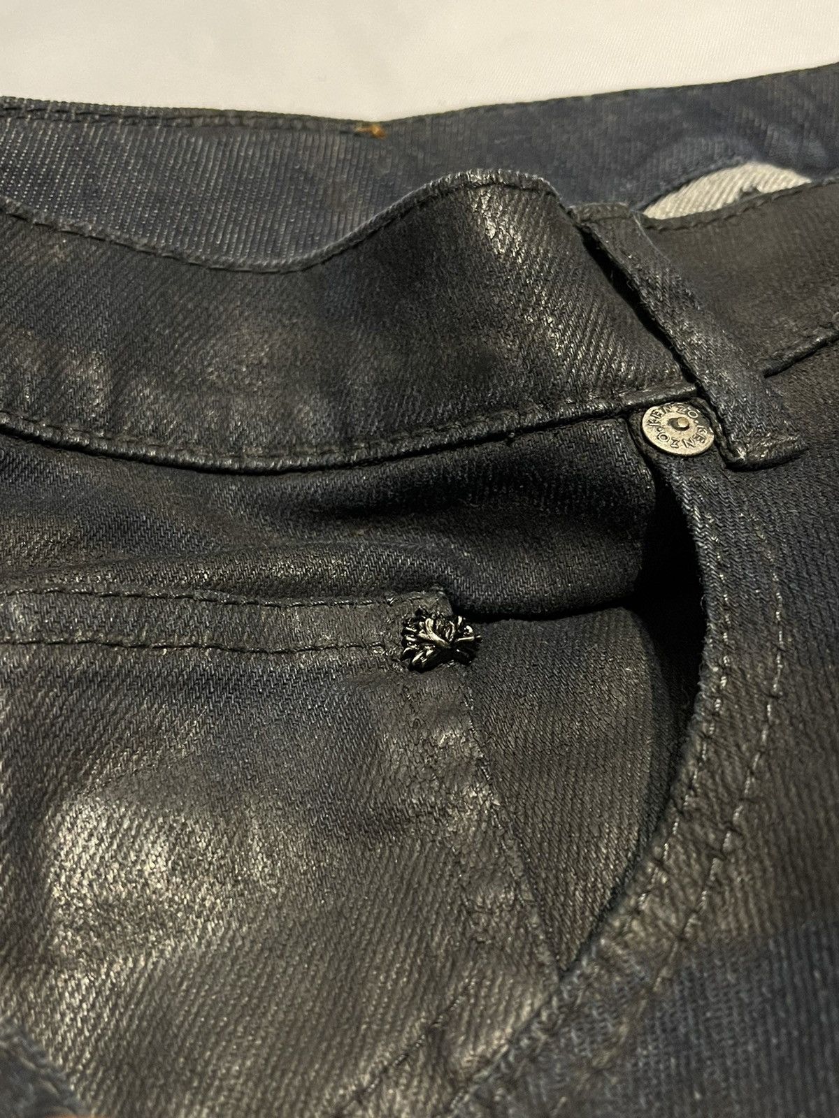 Designer × Kenzo × Vintage Vintage KENZO JEANS Denim Distressed Super Black Size US 32 / EU 48 - 7 Thumbnail
