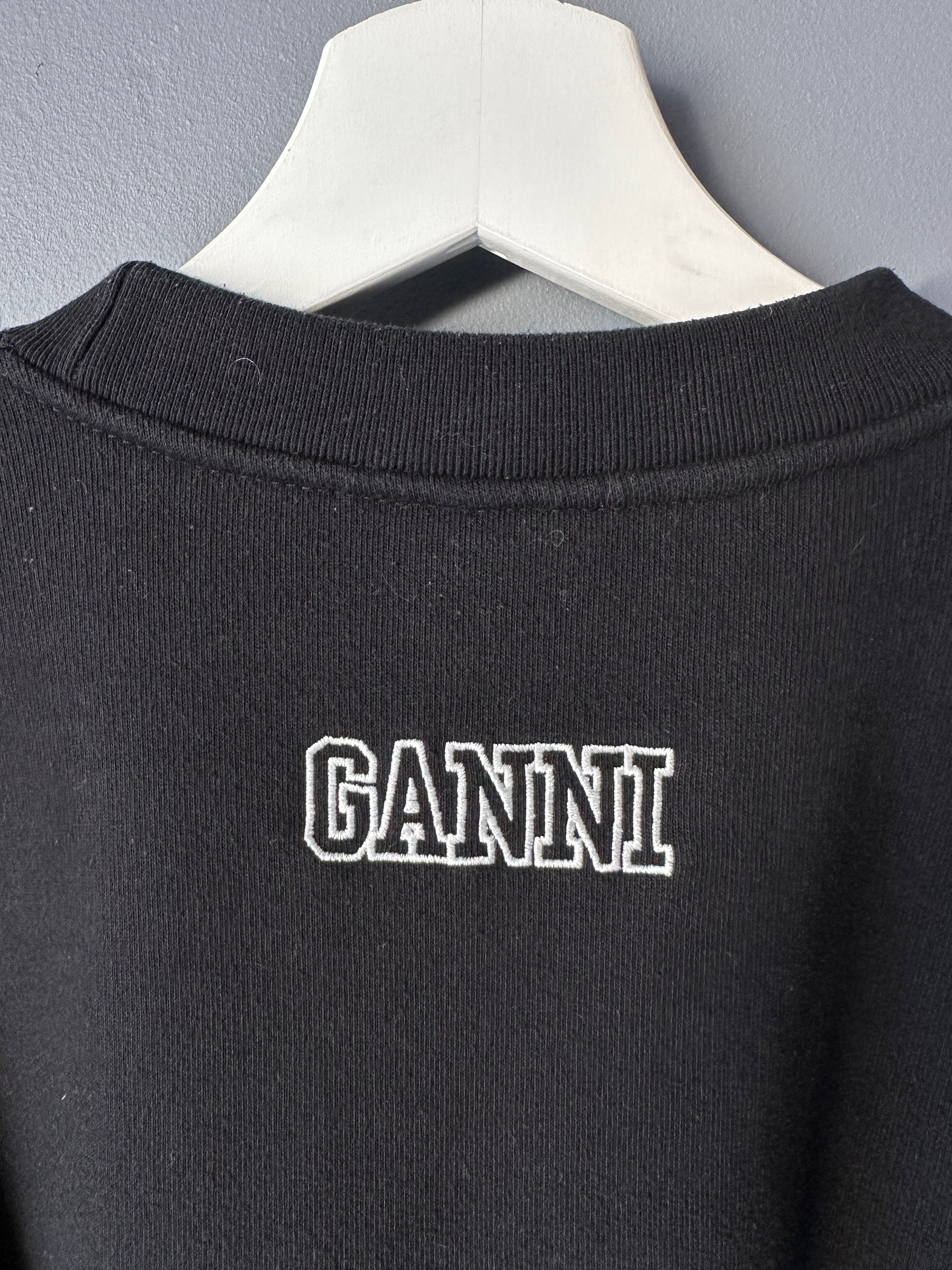 Ganni Ganni Software Black Sweatshirt Black Logo Balloon Sleeve Size M / US 6-8 / IT 42-44 - 8 Thumbnail