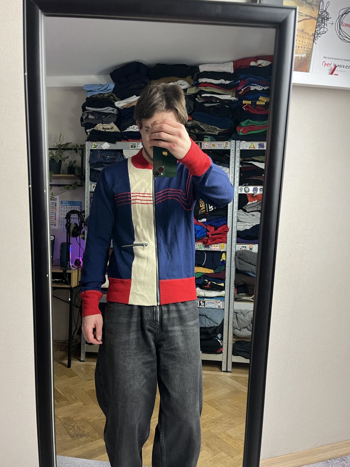 Evisu Vintage Evisu Big Logo Wool Knitted Zip Sweater Jacket Rare Size US S / EU 44-46 / 1 - 2 Thumbnail