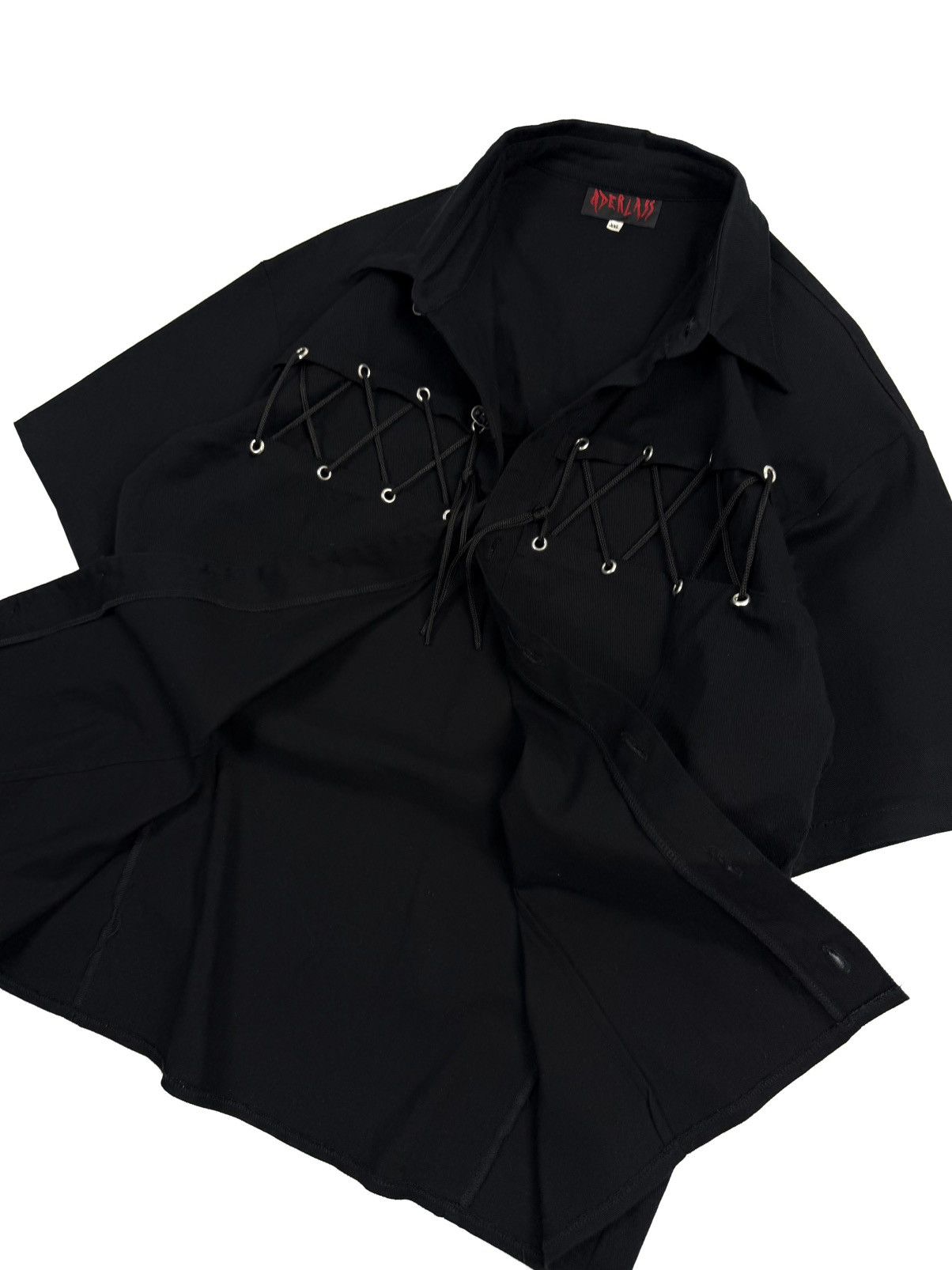 Killstar Aderlass Gothic Punk Shirt Skull Buttons Lace Up Avant Garde Size US XXL / EU 58 / 5 - 5 Thumbnail