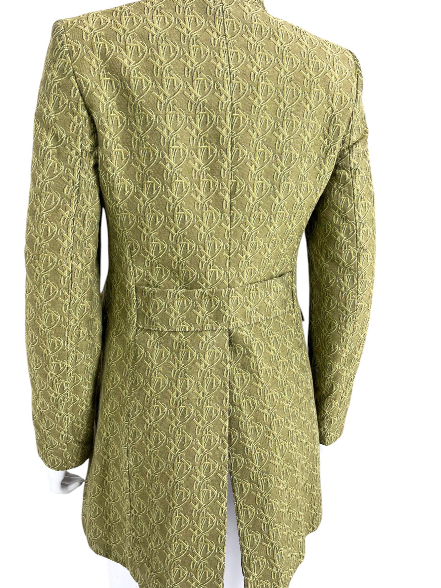 Katharine Hamnett London 1990's Green Cotton Double Breasted Coat Size M / US 6-8 / IT 42-44 - 6 Thumbnail