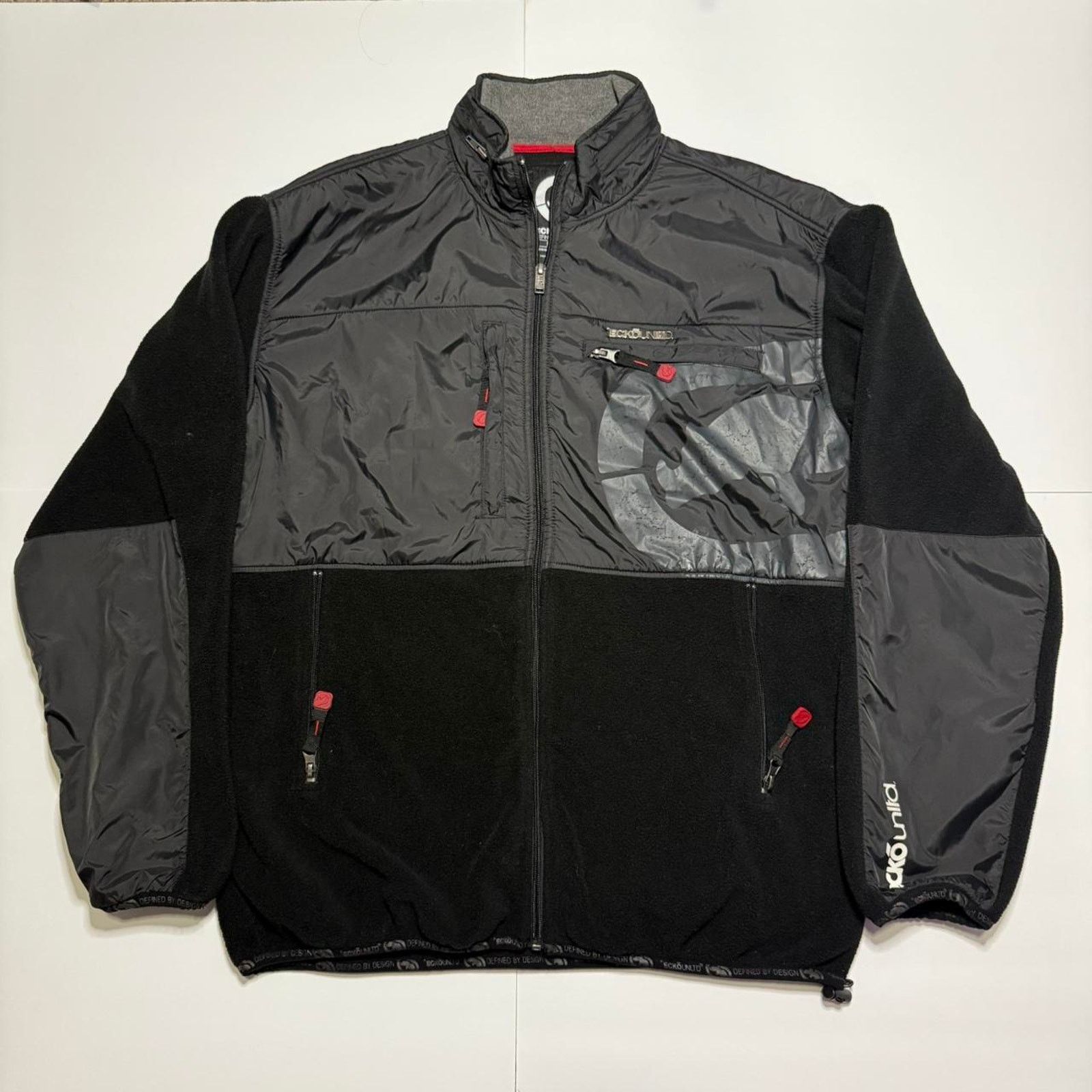 Ecko Unltd. Ecko Unlimited Mens Sz Large Black Fleece Jacket Windbreaker Size US L / EU 52-54 / 3 - 1 Thumbnail