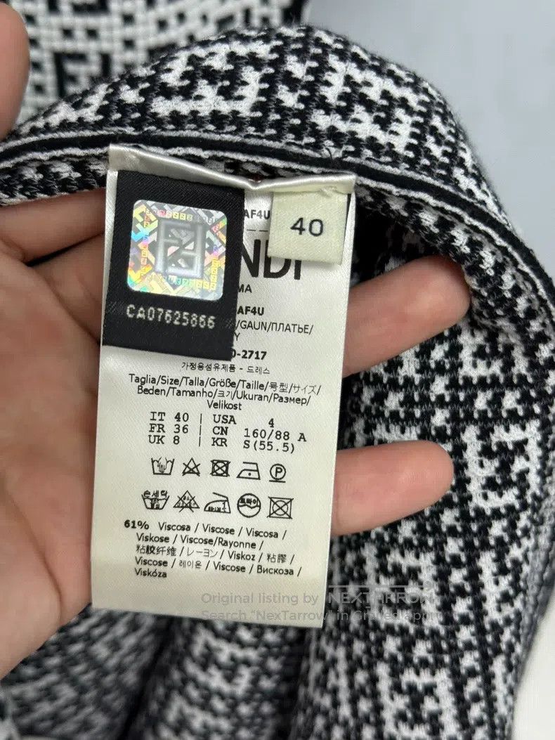 Fendi Fendi Classic black and white dress with old flower full p Size XS / US 0-2 / IT 36-38 - 3 Thumbnail