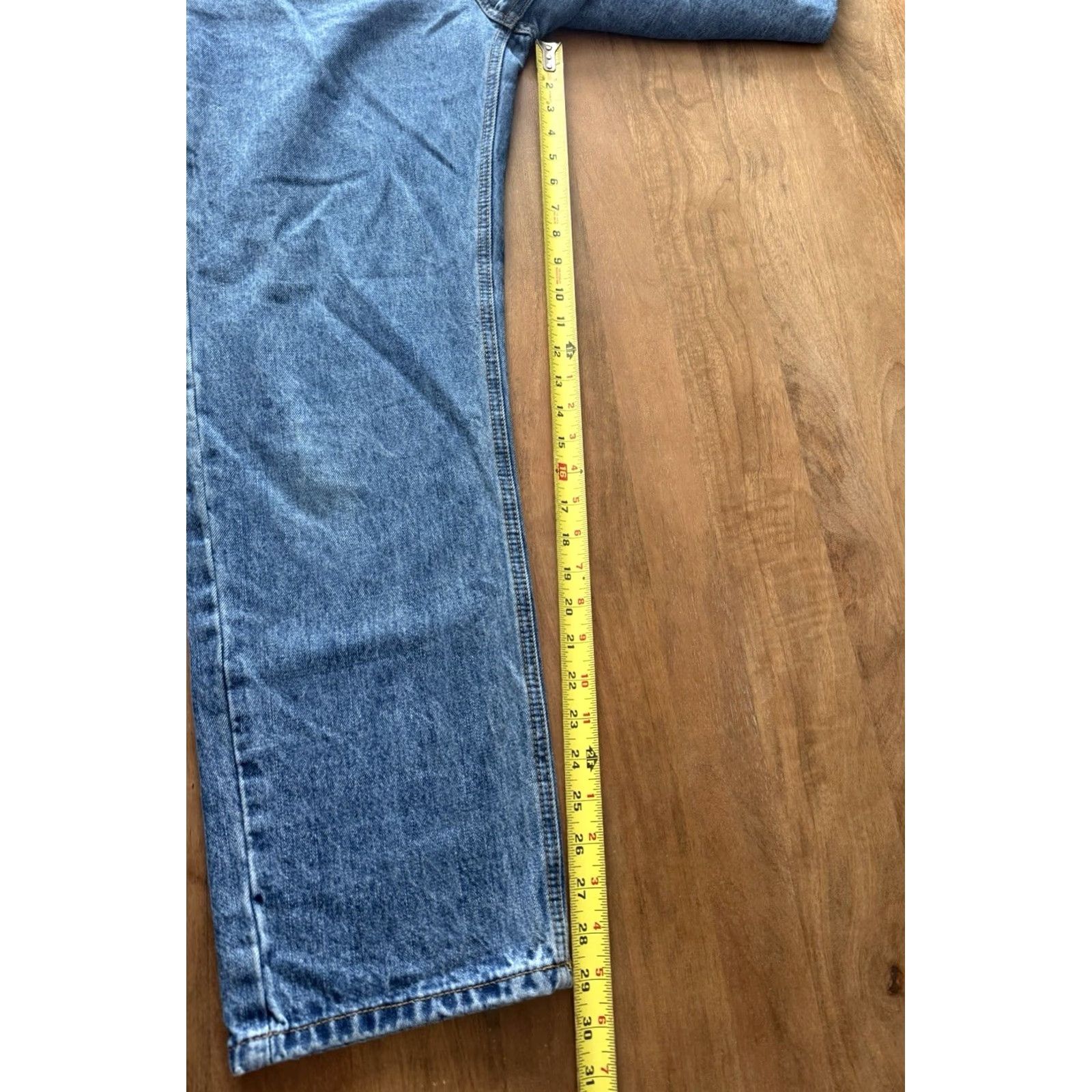 PRINCESS POLLY Princess Polly Jeans Womens 4 US Tapered Leg High Rise 28x29 Button Fly Denim 100% Cotton Blue 5-Pocket Vintage No Logo Retro 80s 90s City Size 27" / US 4 / IT 40 - 7 Thumbnail