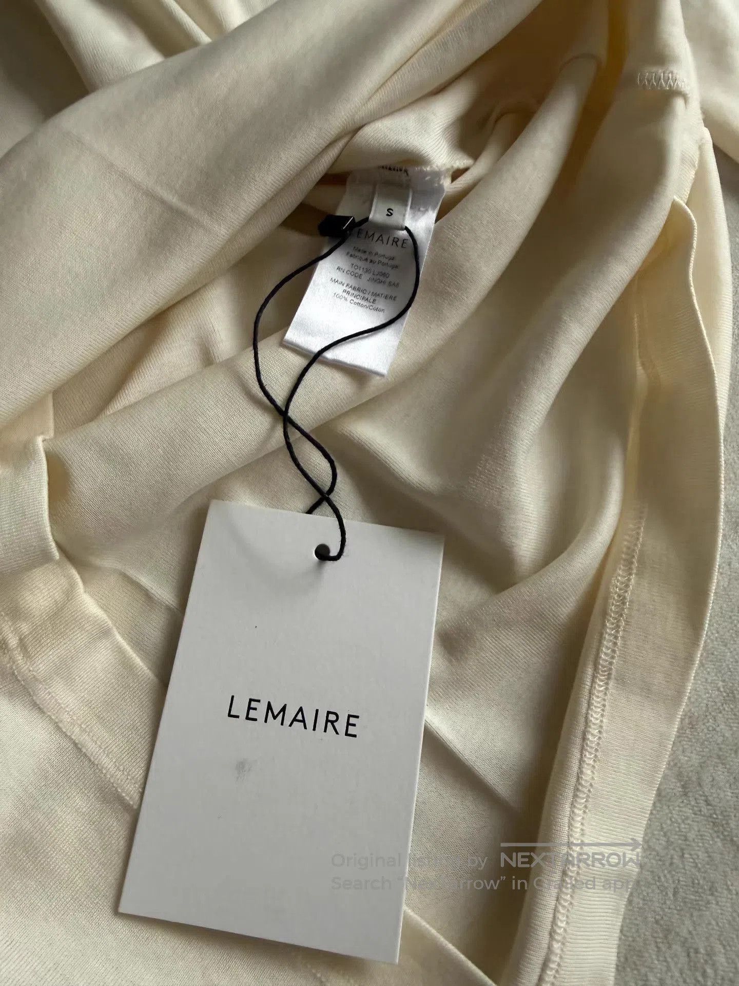 Lemaire Beige High Neck Long Sleeve Top Size S. Size US S / EU 44-46 / 1 - 4 Thumbnail