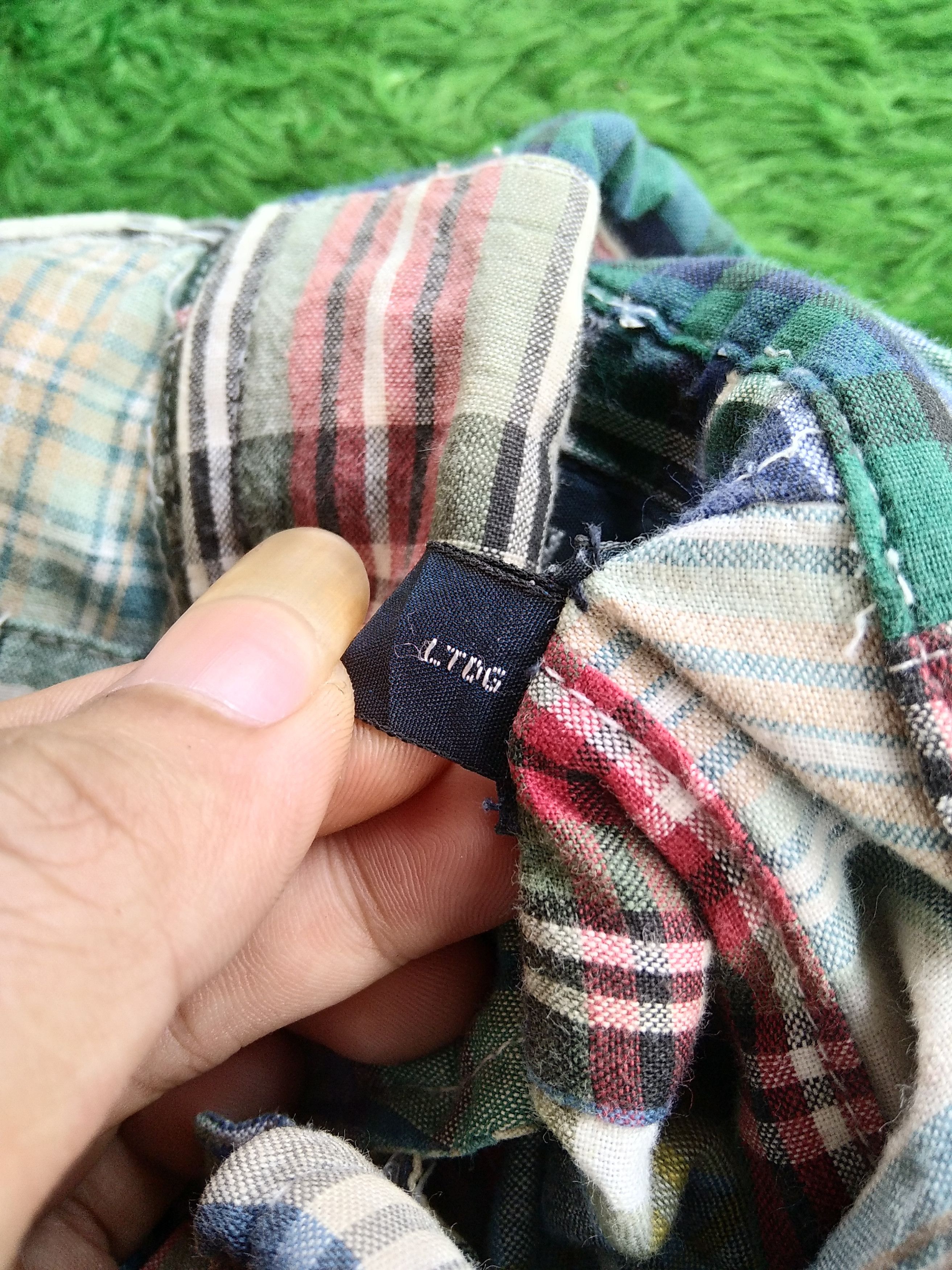 If Six Was Nine × Kapital × RRL Ralph Lauren VTG 90s Polo Ralph Lauren Plaid Flannel Pacthwork Shirt Size US S / EU 44-46 / 1 - 6 Thumbnail