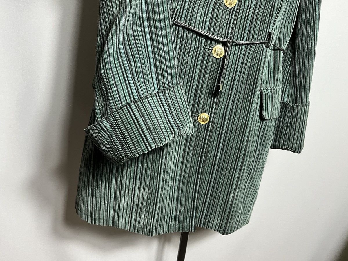 Versus 90s versus gianni versace coat velvet womans striped green Size M / US 6-8 / IT 42-44 - 9 Thumbnail