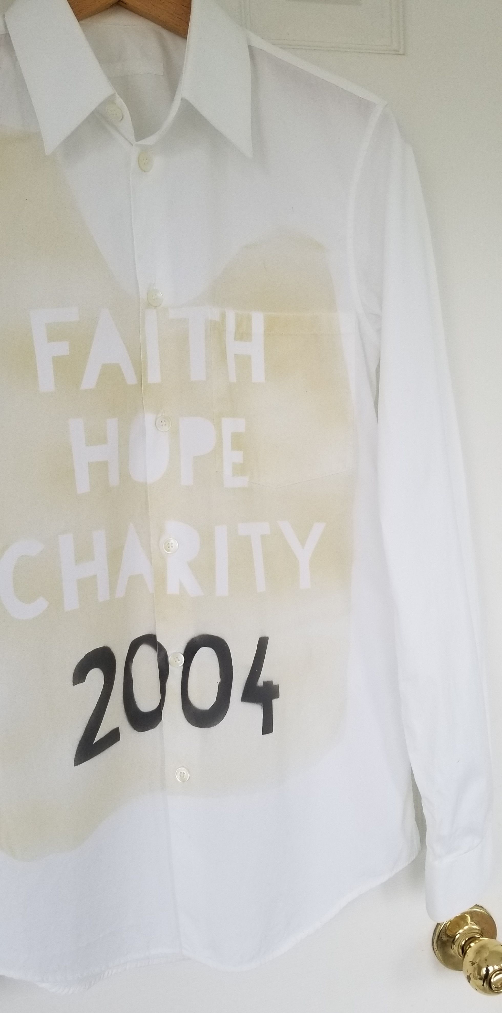 Helmut Lang Helmut Lang Archival Faith Hope Charity 2004 Dress Shirt Size 36R - 5 Thumbnail